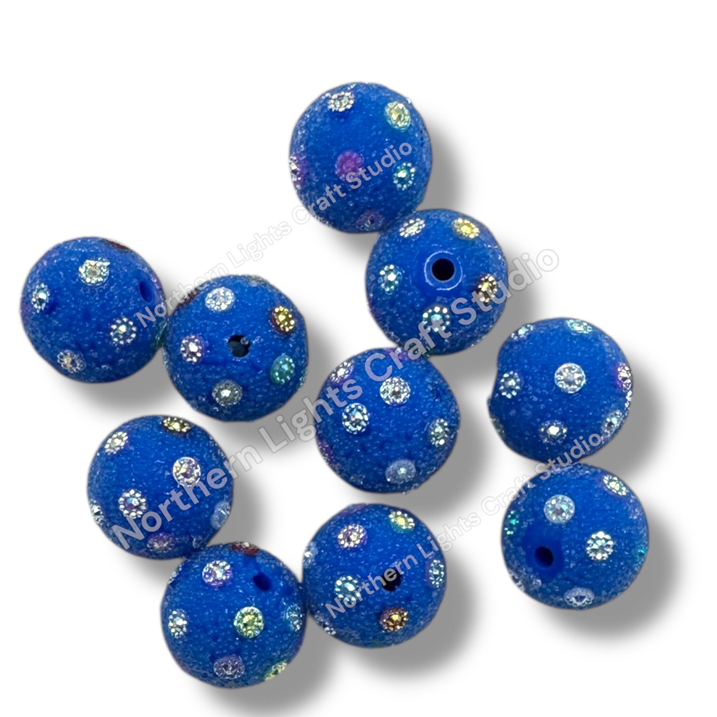 20mm Glitter Sequin Acrylic Beads 10pcs.