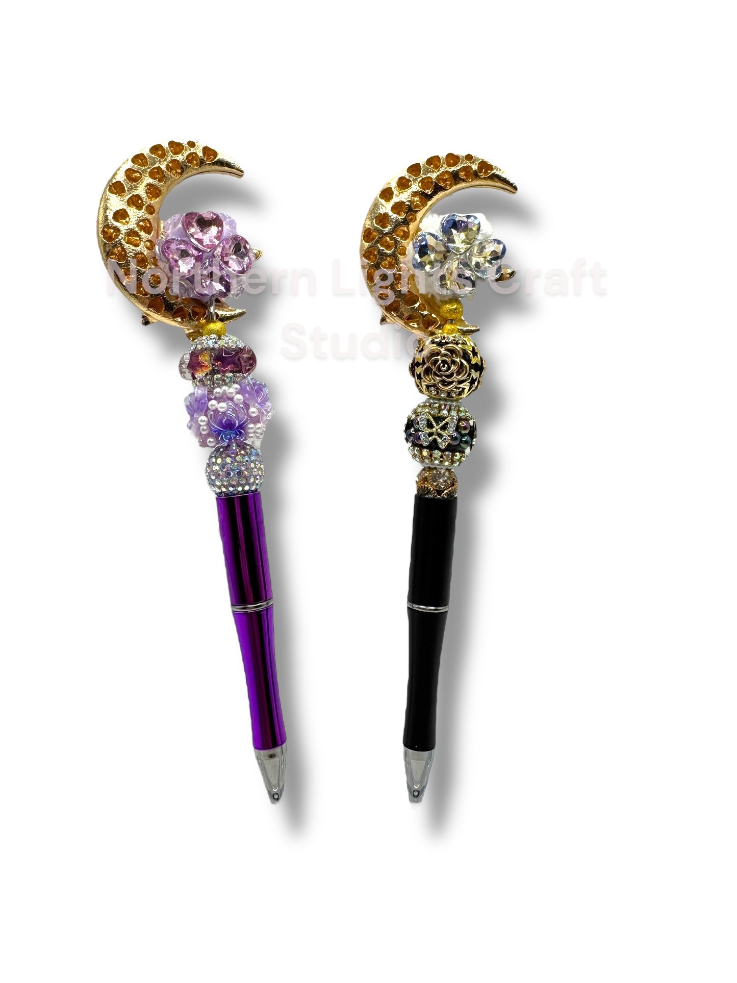 Fancy Crystal Angel Moon Pen
