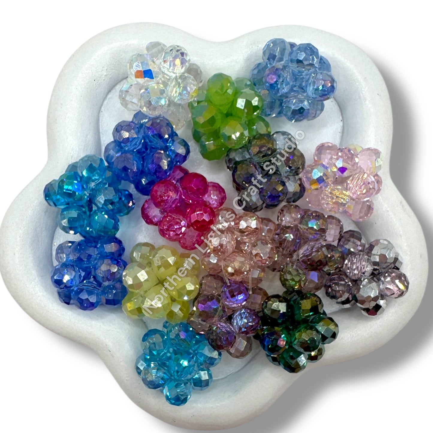 Crystal Knotted Water Drop Bead Mix -7pcs. - 16mm