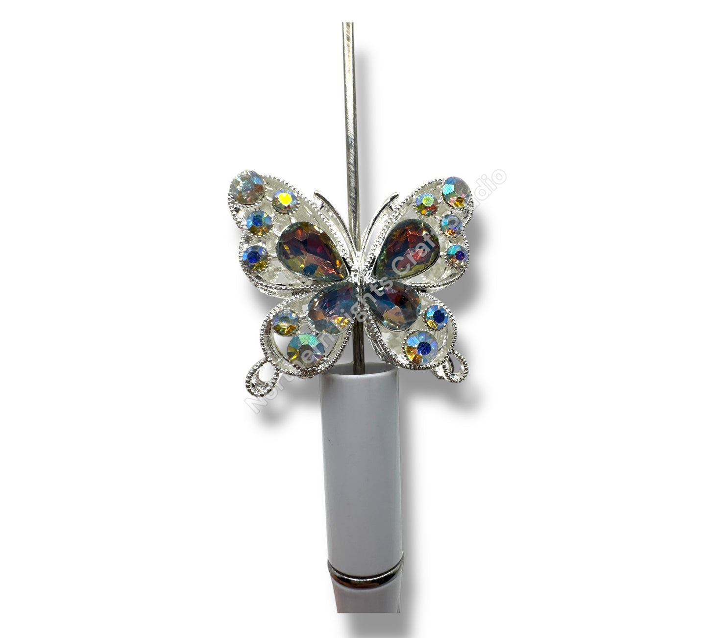 Silver Metal Alloy Butterfly Beads - 30mm