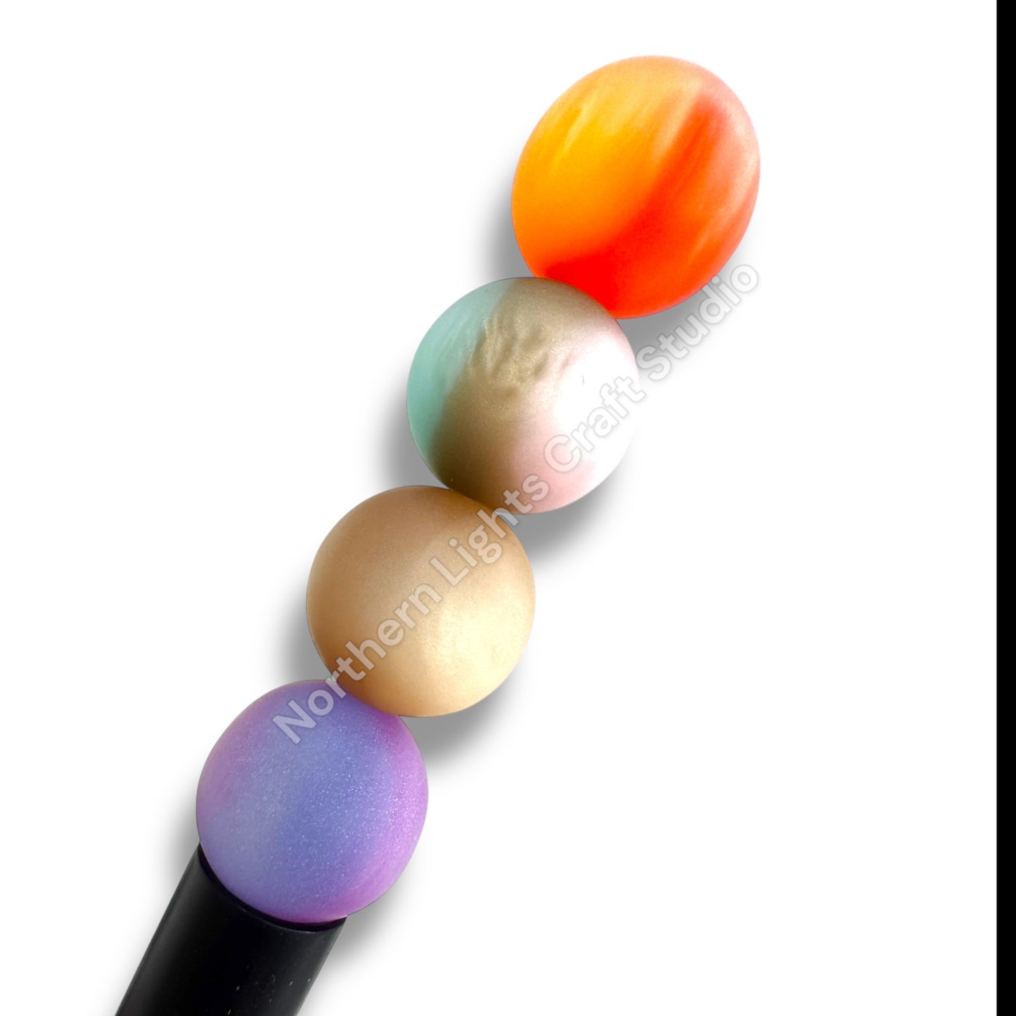 16mm Frosted Cat Eye Ombre Beads - 20 pcs.
