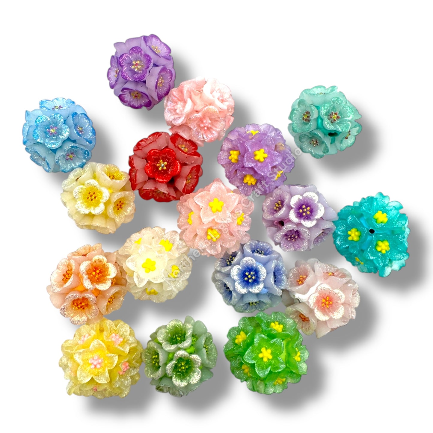 Flower Beads for Beaded Pens 5pc.