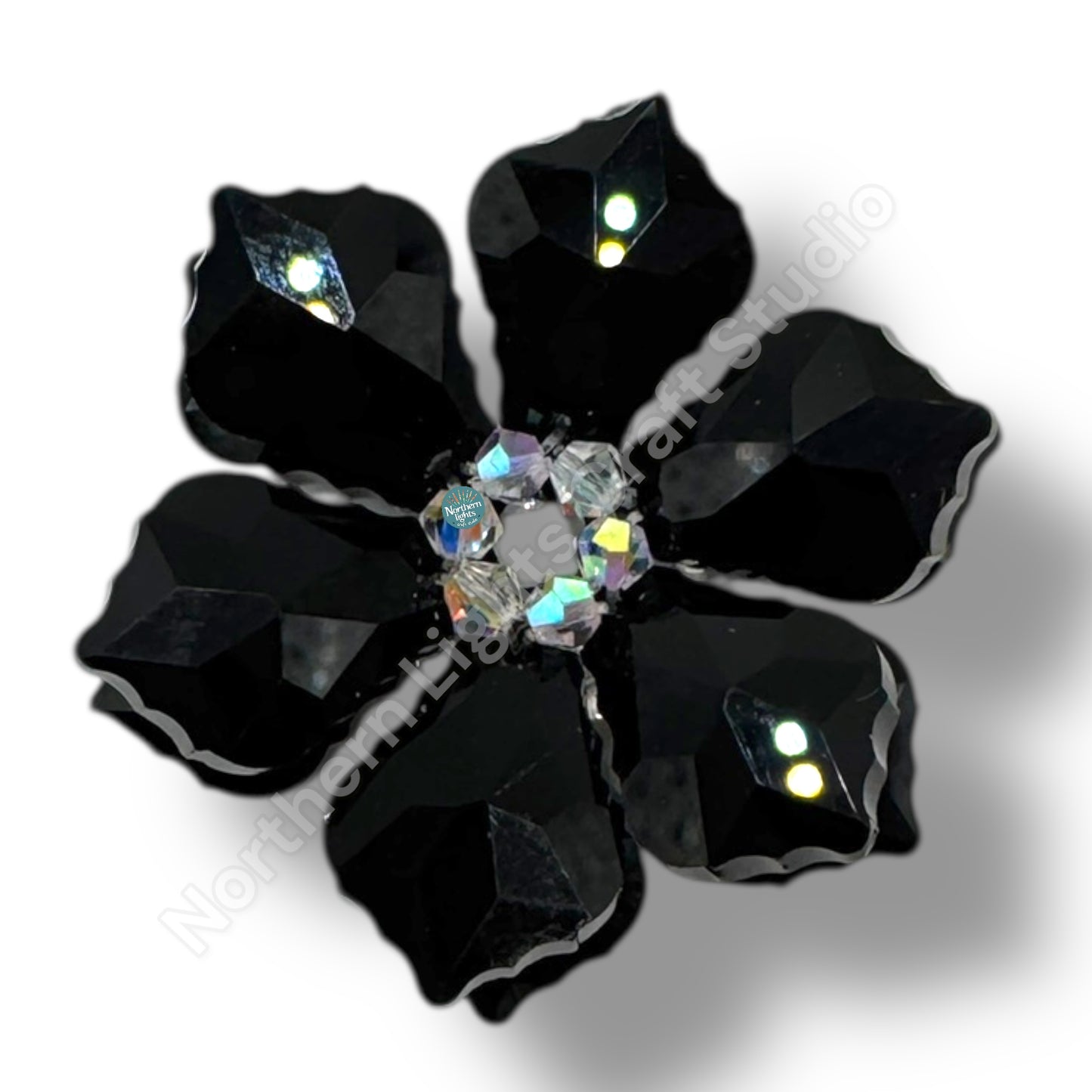 Handmade Glass Crystal Flower Double Layer Bead - 40mm