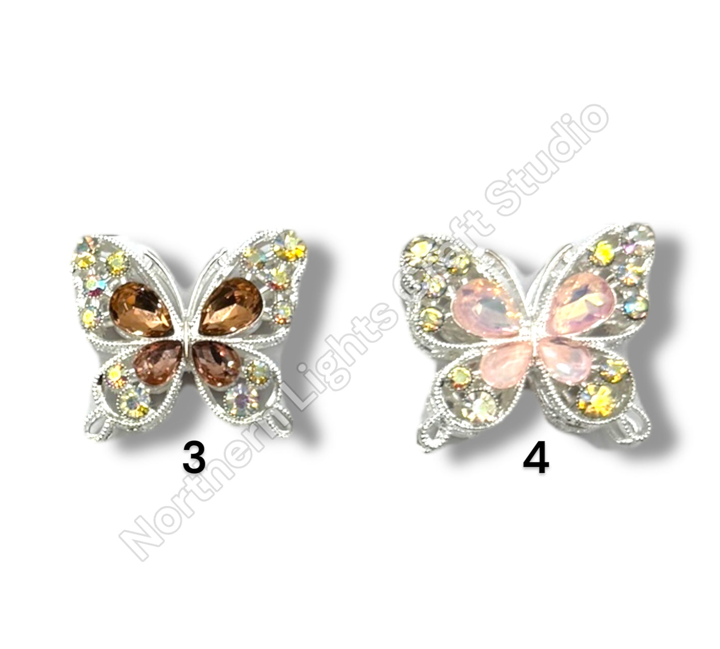 Silver Metal Alloy Butterfly Beads - 30mm