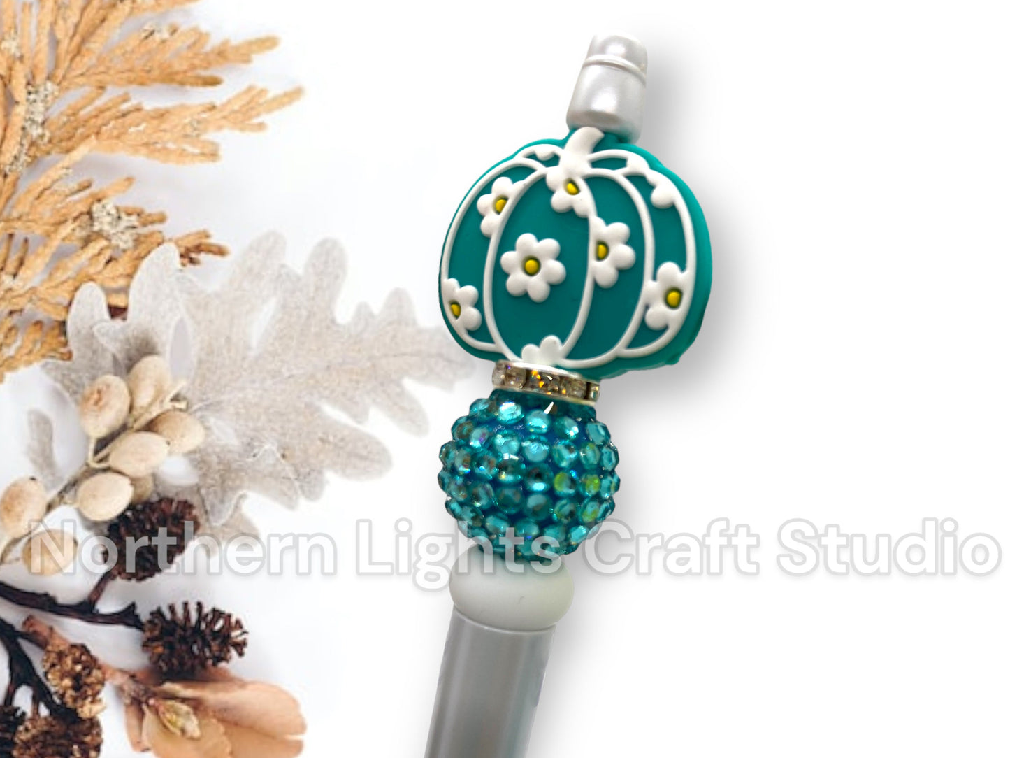 Beaded Pens, Boho Pumpkin Pen, Fall Pen, Boho Pen, Bling Pumpkin Pen, Cute Pen, Bling Pen, Bead Pen, Boho Themed Pens, Harvest Gift