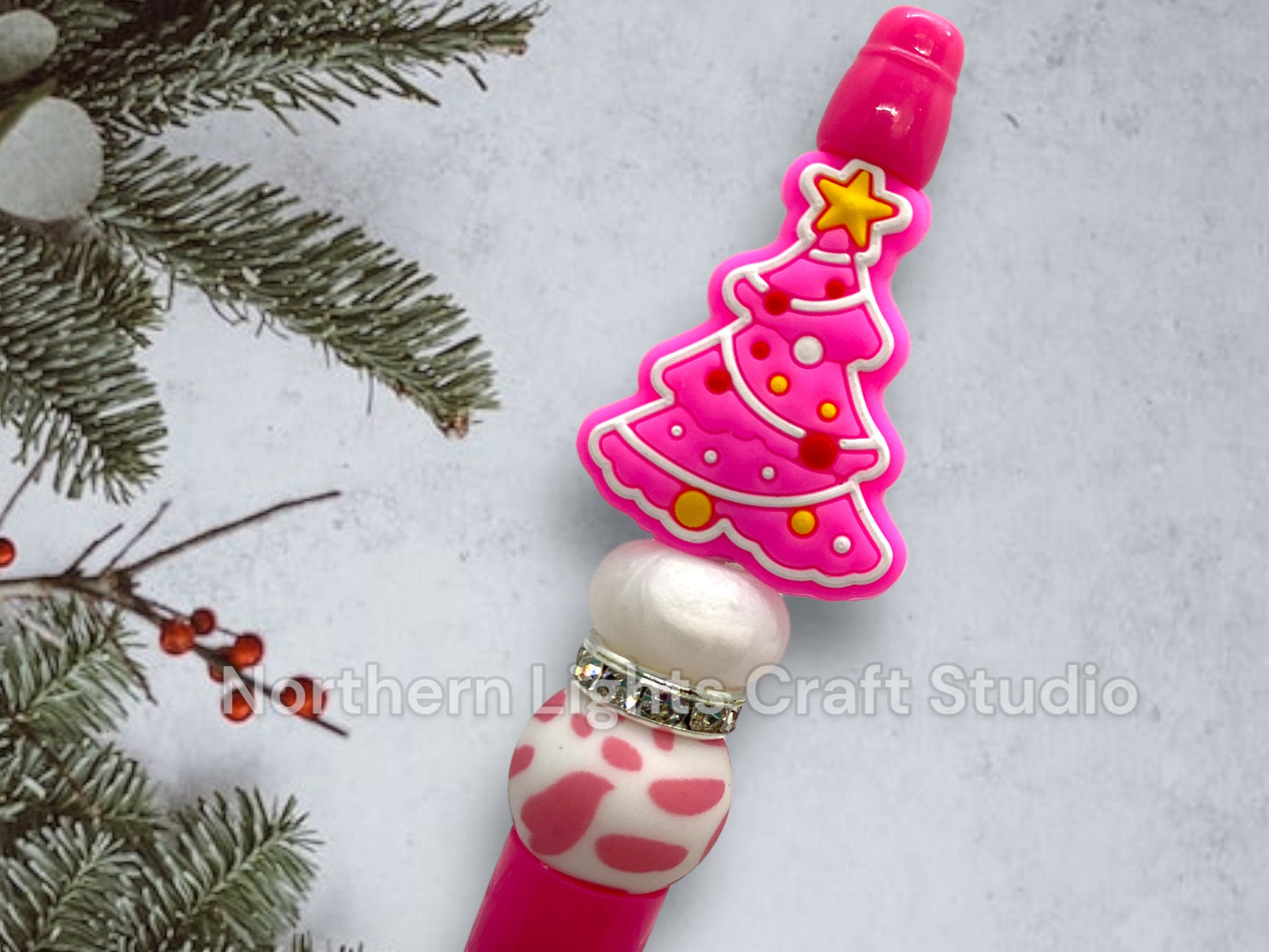 Beaded Pens, Beaded Christmas Pens, Christmas Pen, Christmas Tree Pen, Christmas Wreath Pen, Bling Christmas Pen, Stocking Stuffer Ideas