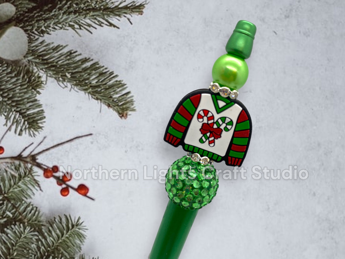 Christmas Beaded Pen, Cute Stocking Stuffers, Gift Exchange, Teacher Gift, Co-worker Gift Idea, Fun Gift Ideas, Thank You Gift, Grinch