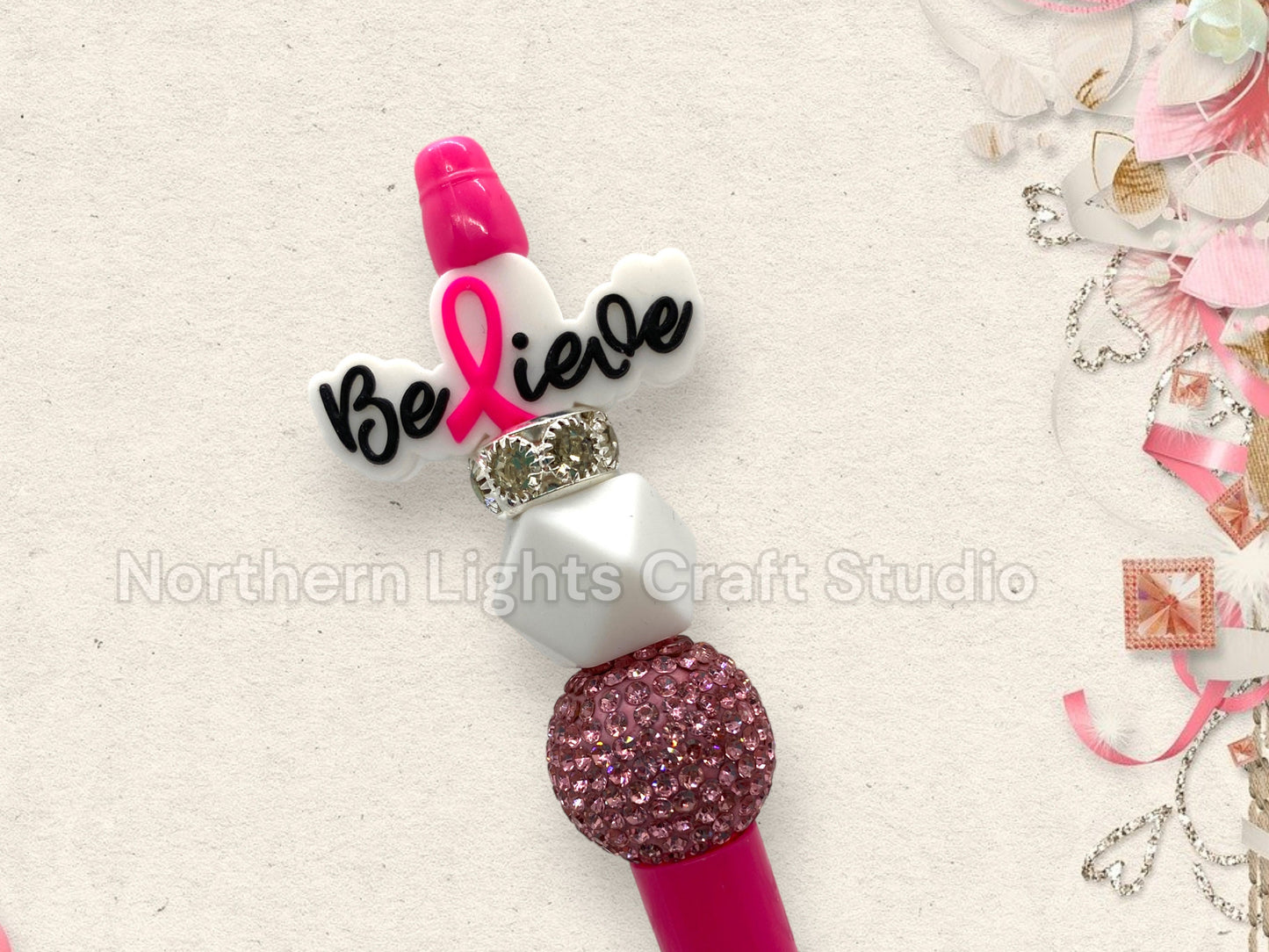 Breast Cancer Awareness Pen, Bling Pen, October Breast Cancer Awareness, Pink Ribbon Pen, Breast Cancer Pen, Rhinestone Breast Cancer Pen