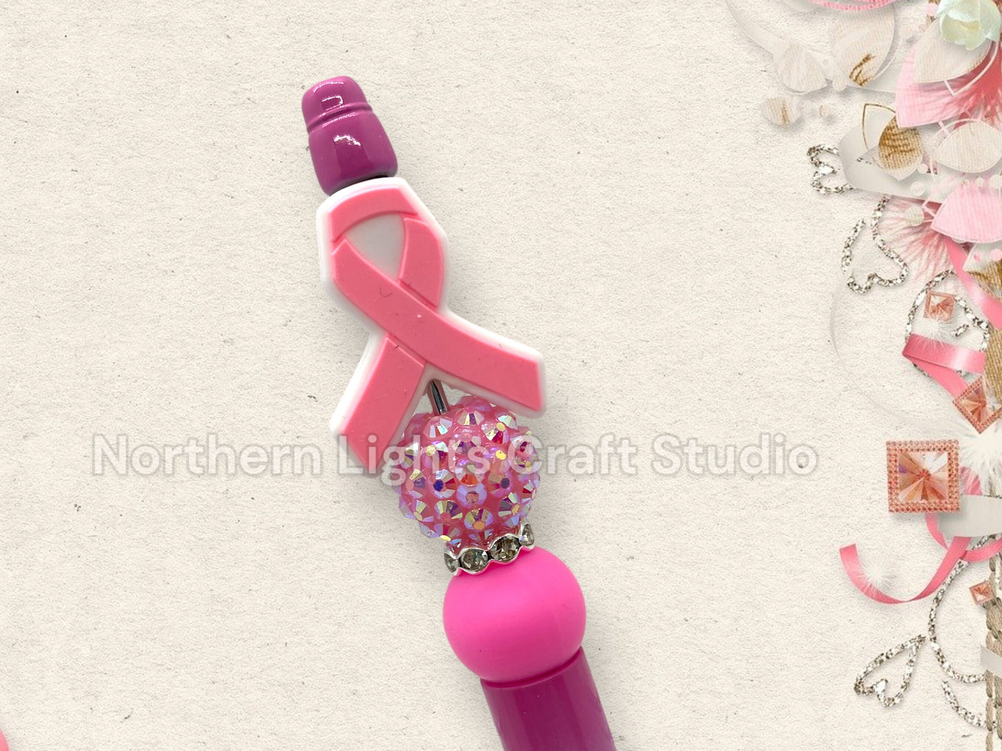 Breast Cancer Awareness Pen, Bling Pen, October Breast Cancer Awareness, Pink Ribbon Pen, Breast Cancer Pen, Rhinestone Breast Cancer Pen