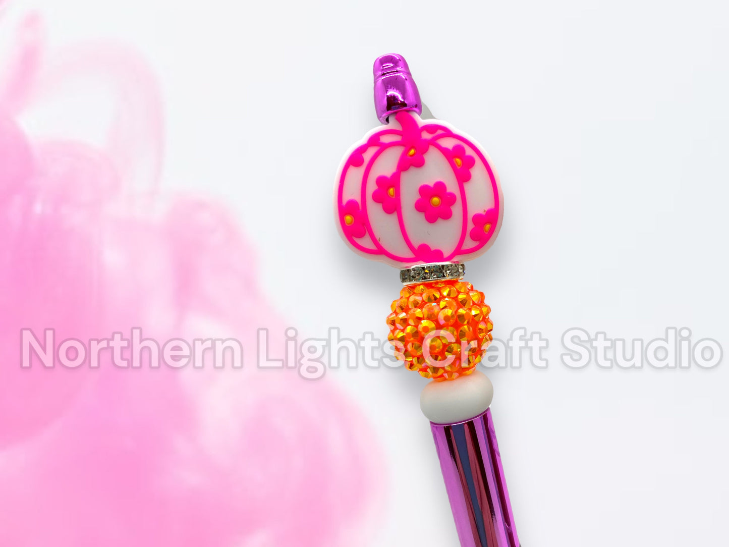 Beaded Pens, Boho Pumpkin Pen, Fall Pen, Boho Pen, Bling Pumpkin Pen, Cute Pen, Bling Pen, Bead Pen, Boho Themed Pens, Harvest Gift