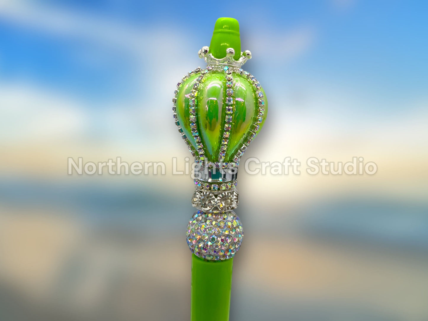 Custom Beaded Balloon Pen, Fancy Pen, Fancy Bead Pen, Glam Pen, Rhinestone Balloon Pen - Scroll through photos to see all options, Bling Pen