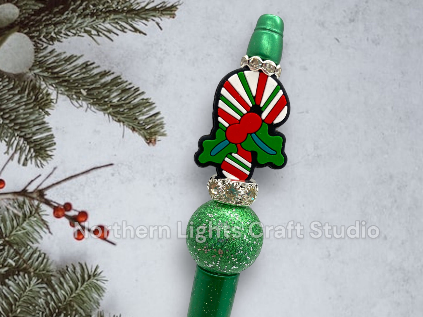 Custom Beaded Pen, Bead Pen, Silicone Bead Pen, Jingle All the Way Gift, Stocking Stuffer Ideas, Bling Pen, Reindeer Pen, Merry Christmas
