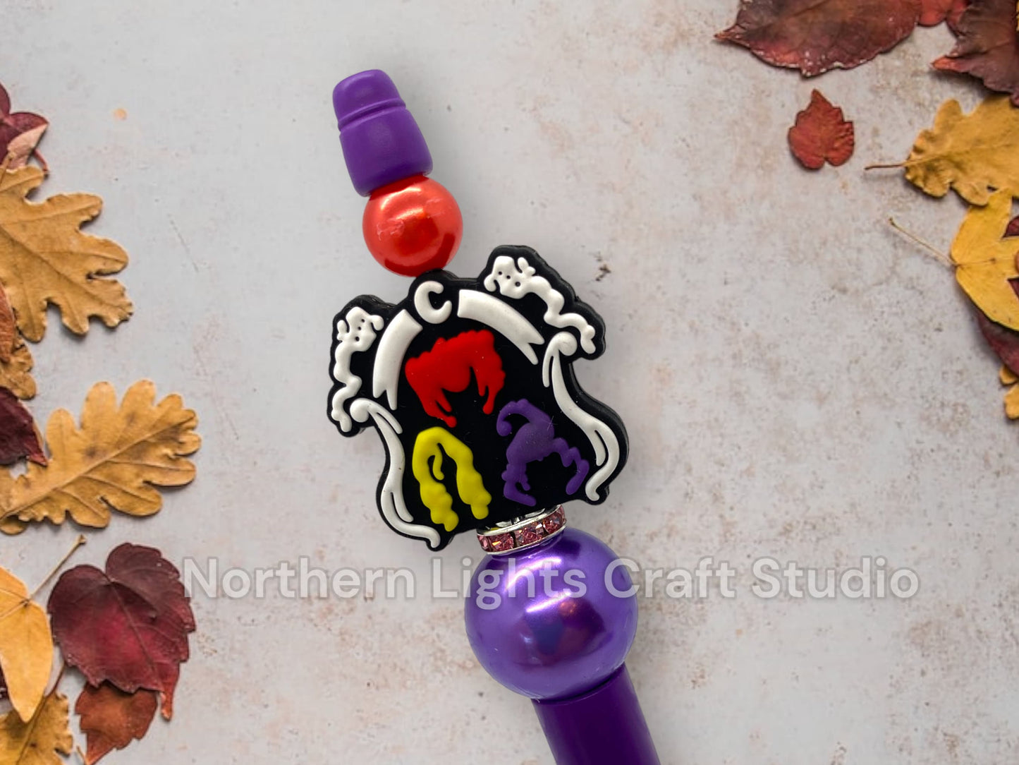 Custom Beaded Pen, Halloween Pen, Halloween Party Door Prizes, Ghost Pen, Pumpkin Pen, Hocus Pocus, Scream Ghost, Halloween Bling Pen
