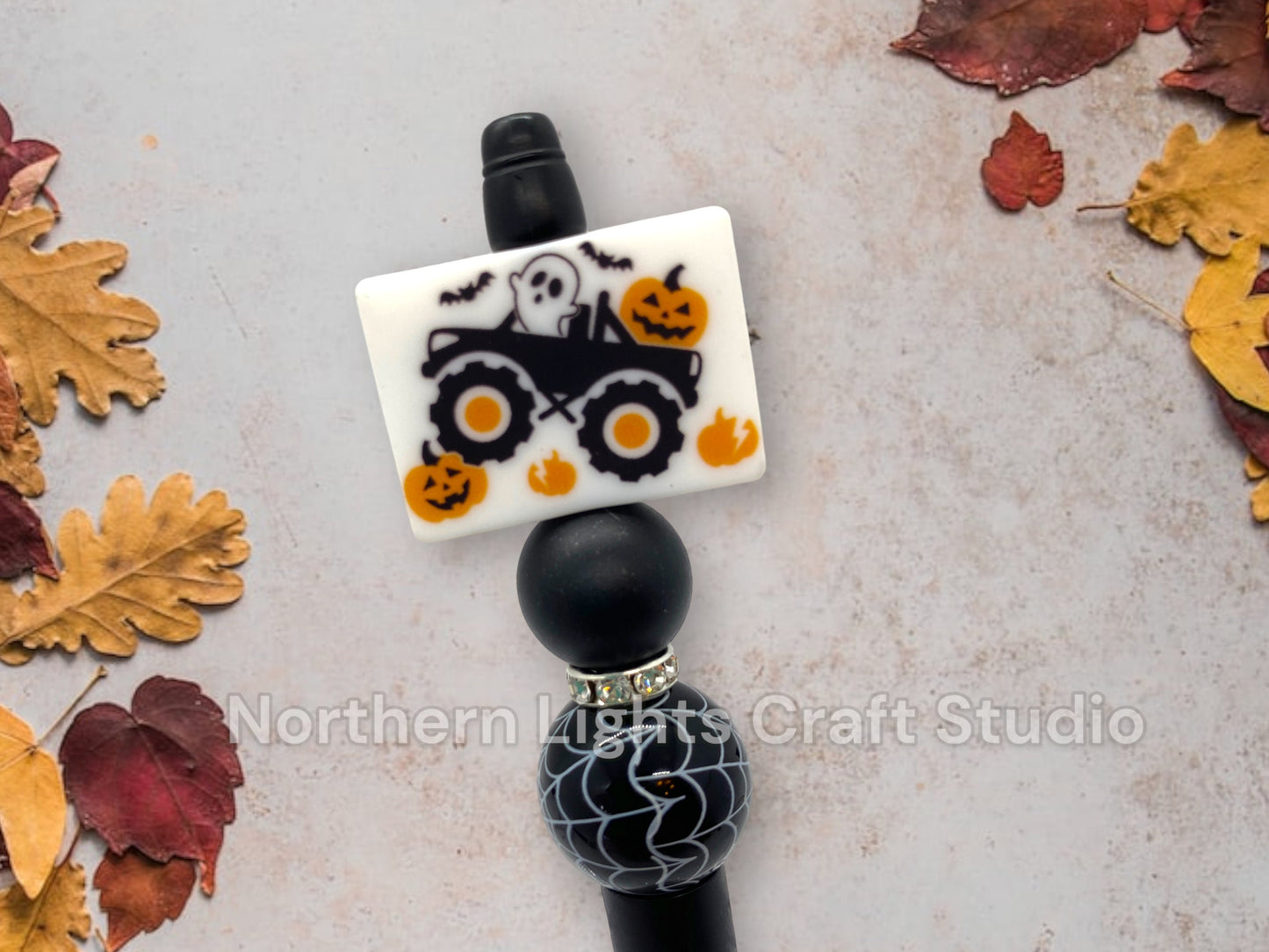 Custom Beaded Pen, Halloween Pen, Halloween Party Door Prizes, Ghost Pen, Pumpkin Pen, Hocus Pocus, Scream Ghost, Halloween Bling Pen