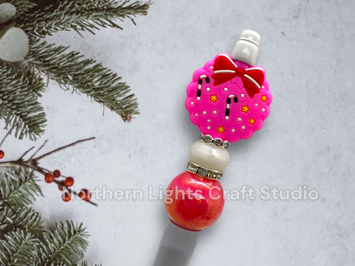 Beaded Pens, Beaded Christmas Pens, Christmas Pen, Christmas Tree Pen, Christmas Wreath Pen, Bling Christmas Pen, Stocking Stuffer Ideas