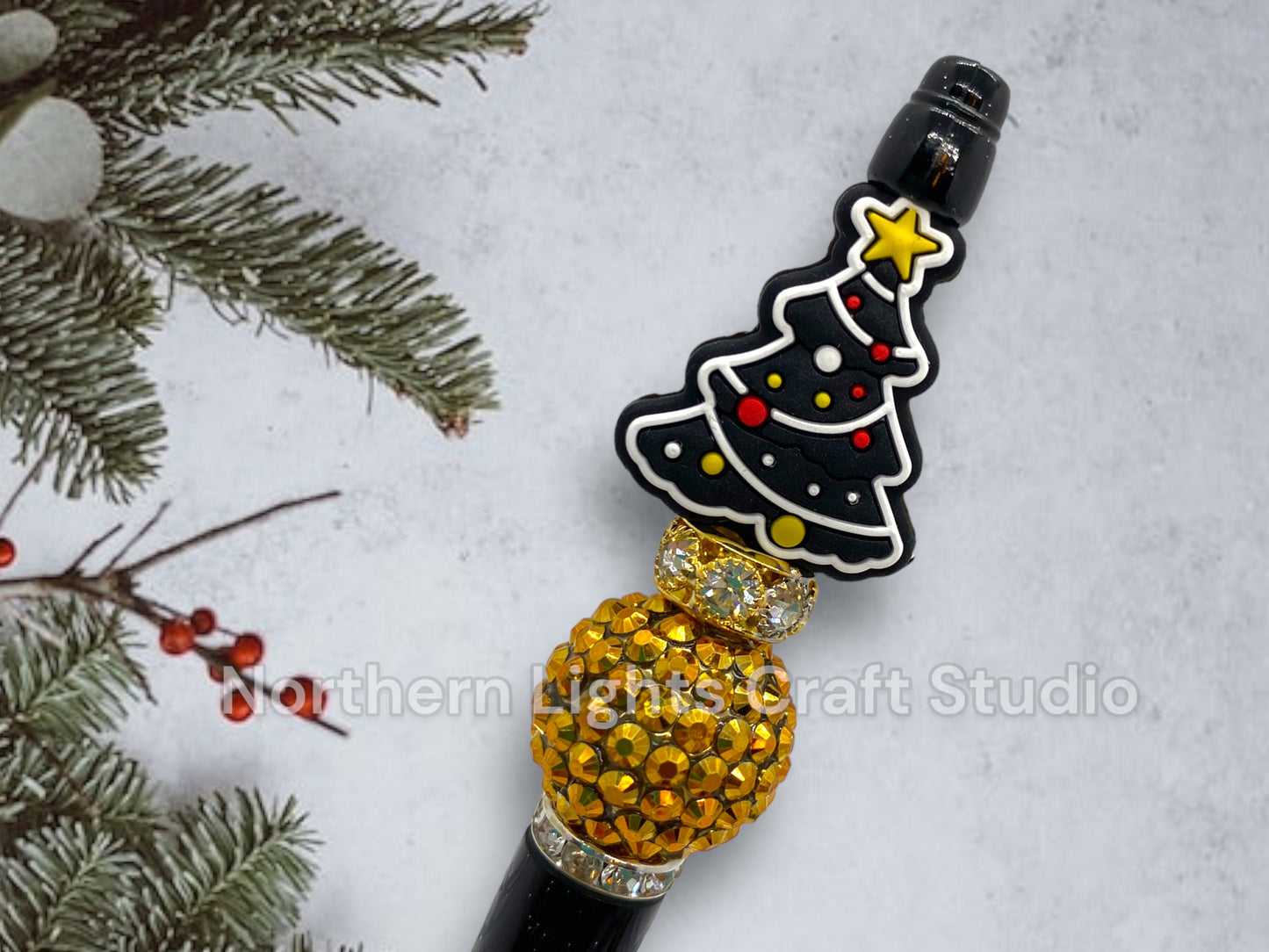 Beaded Pens, Beaded Christmas Pens, Christmas Pen, Christmas Tree Pen, Christmas Wreath Pen, Bling Christmas Pen, Stocking Stuffer Ideas