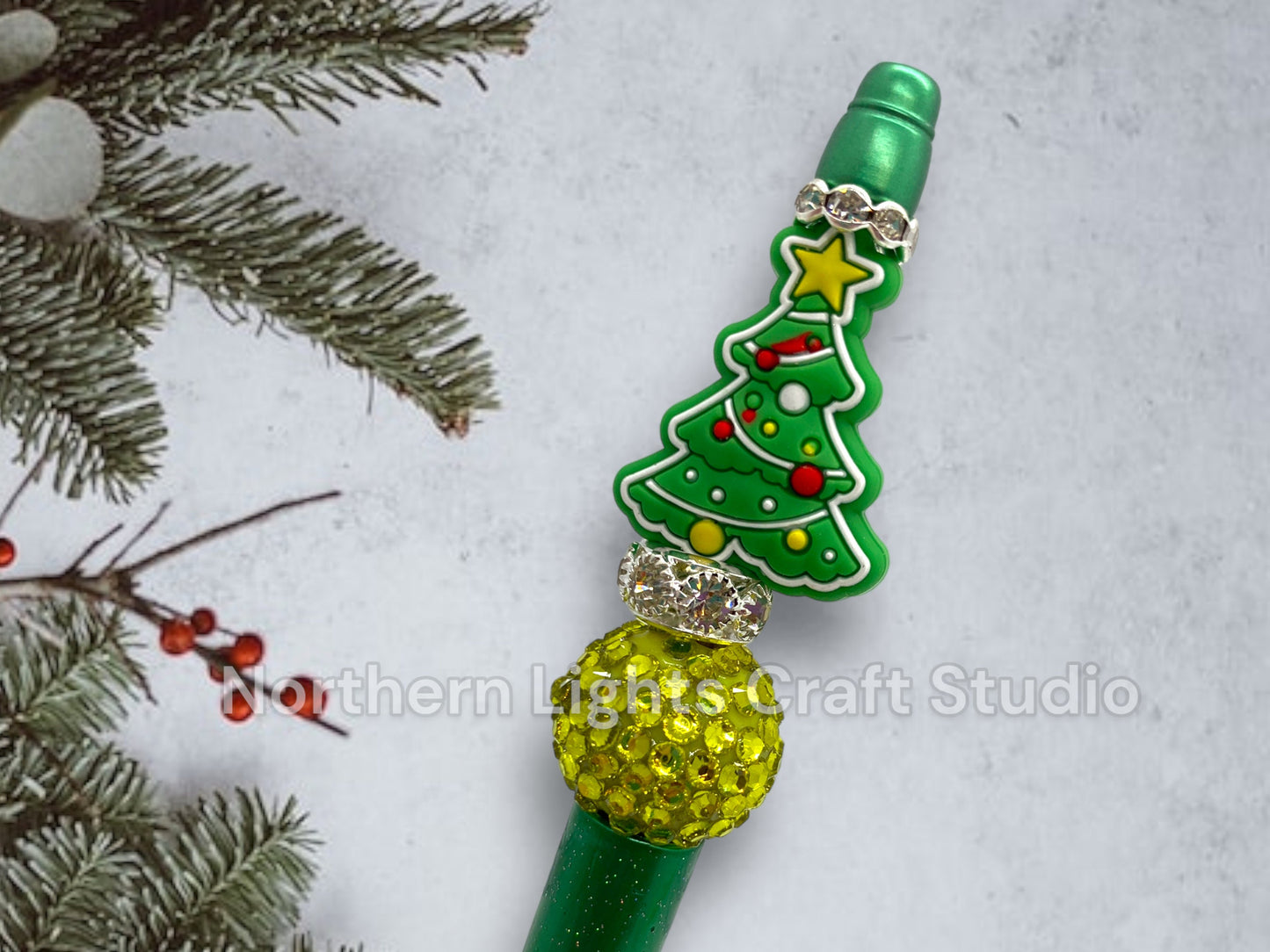 Beaded Pens, Beaded Christmas Pens, Christmas Pen, Christmas Tree Pen, Christmas Wreath Pen, Bling Christmas Pen, Stocking Stuffer Ideas