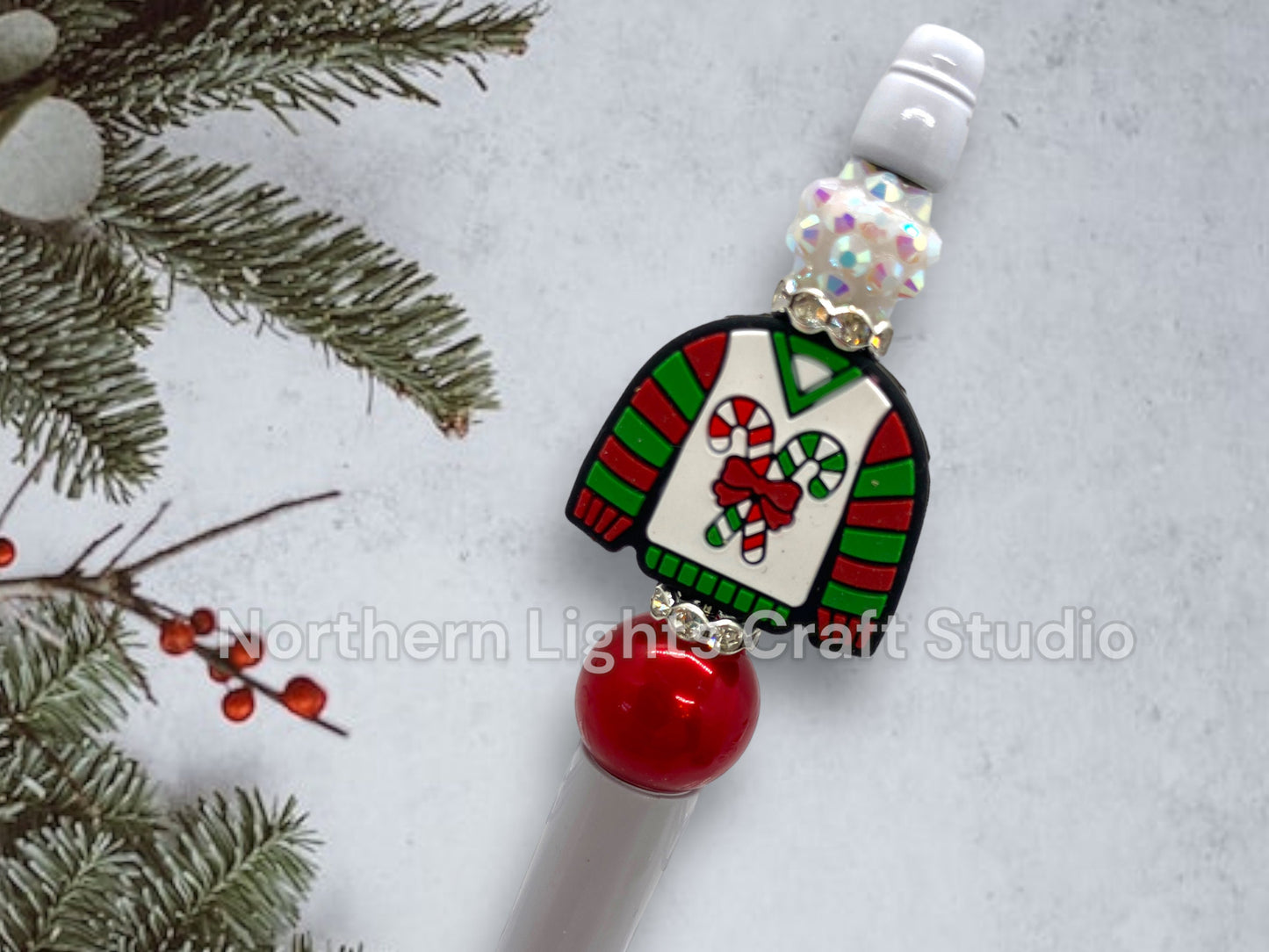 Christmas Beaded Pen, Cute Stocking Stuffers, Gift Exchange, Teacher Gift, Co-worker Gift Idea, Fun Gift Ideas, Thank You Gift, Grinch