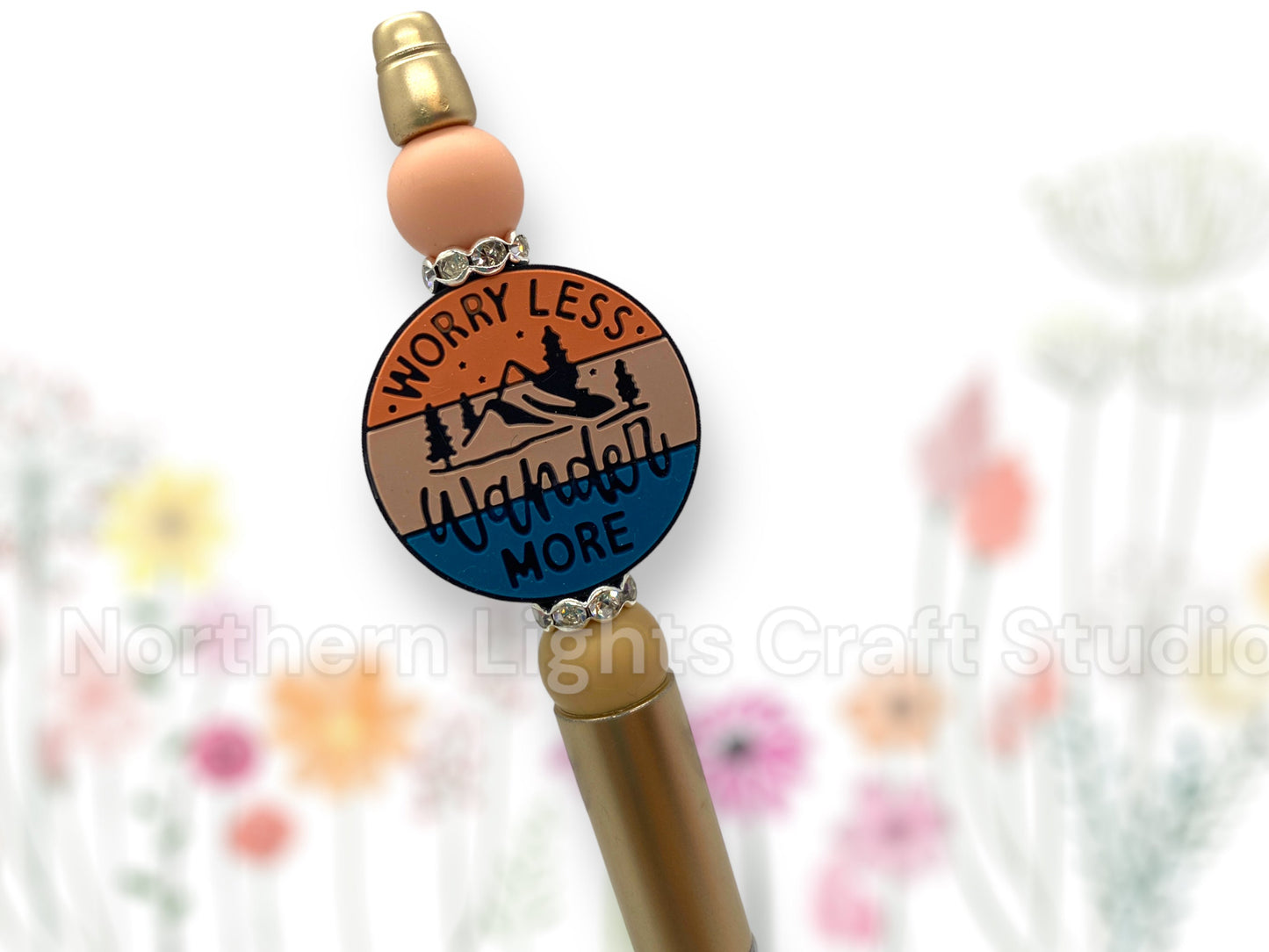 Custom Beaded Positivity Pen, Bling Pen, Mindset Gift, Worry Less, Be Kind, Read Good Books, Book Lover Gift, Bead Pen, Avid Reader