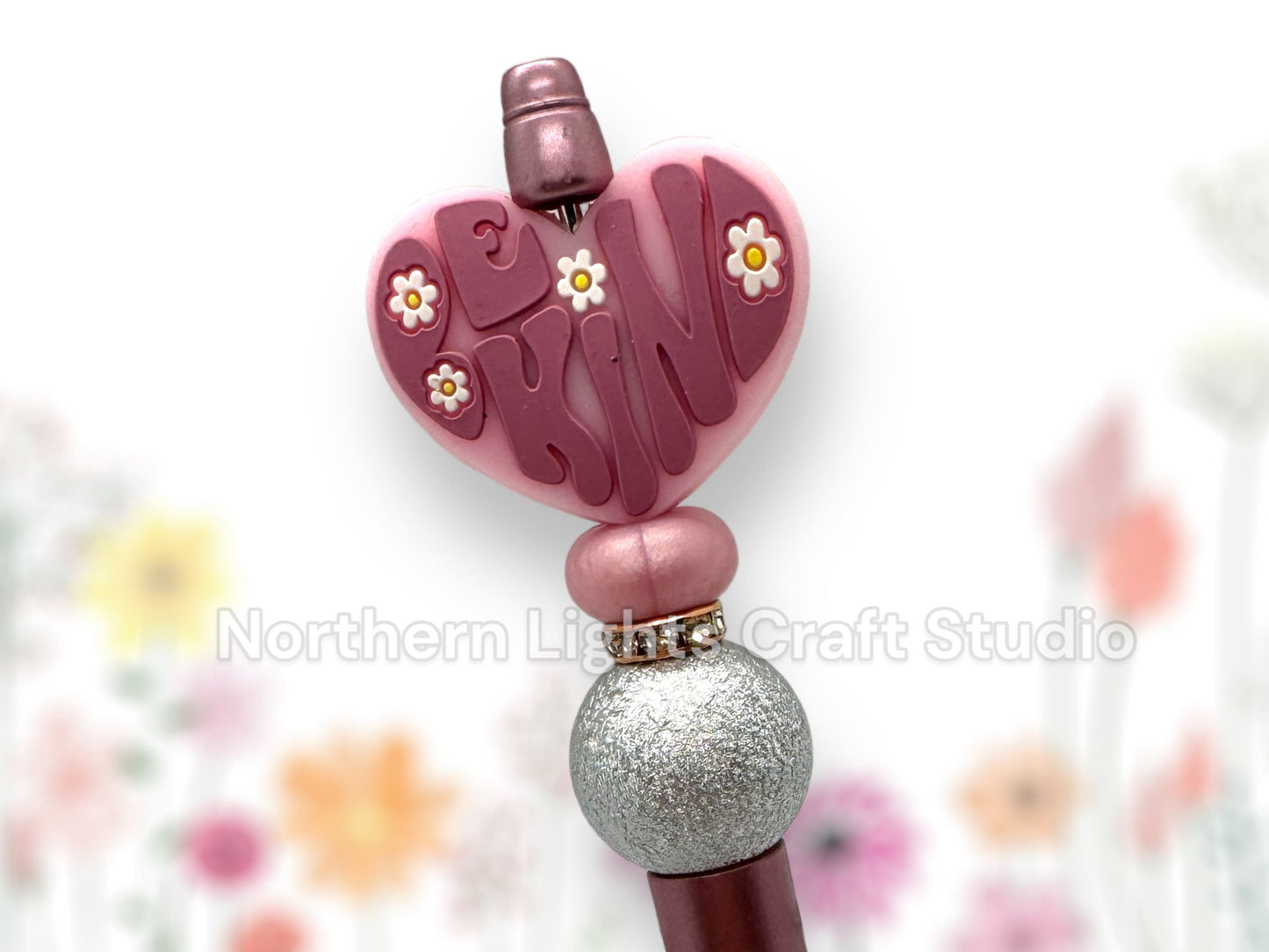 Custom Beaded Pen, Be Kind, Positive Attitude, Bling Pen, Daycare Gift, Unique Gift Ideas, Teacher Gift, Encouragement Gift