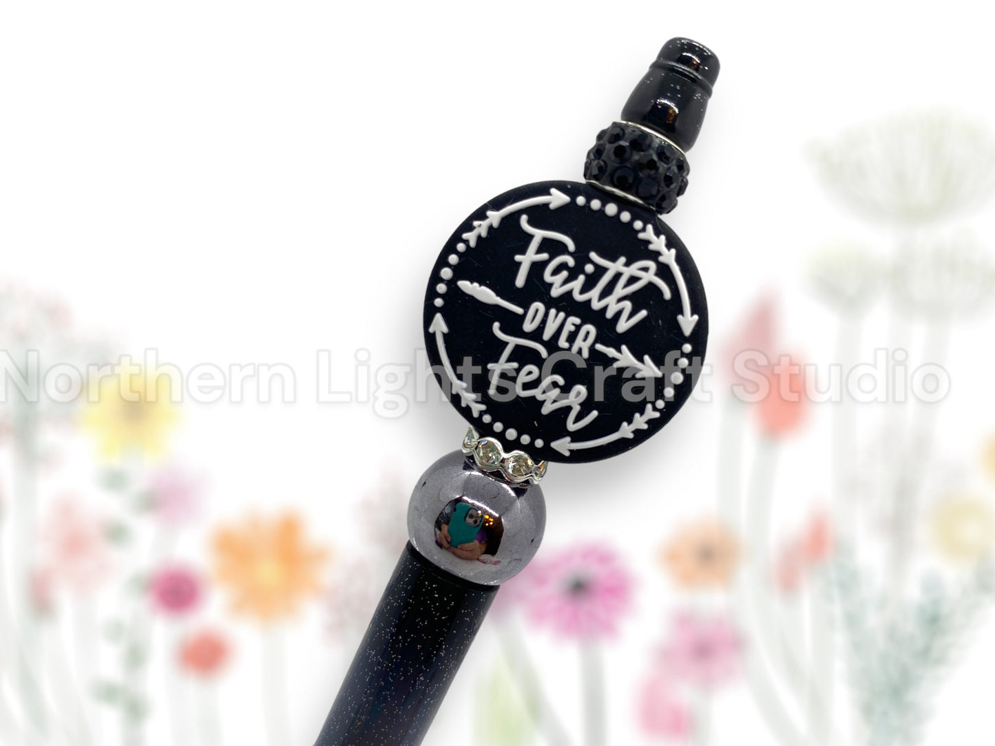 Custom Beaded Faith Pen, Faith Over Fear Gift, Pray Through It, Bling Faith Pen, With God All Things Are Possible Pen, Fear Not