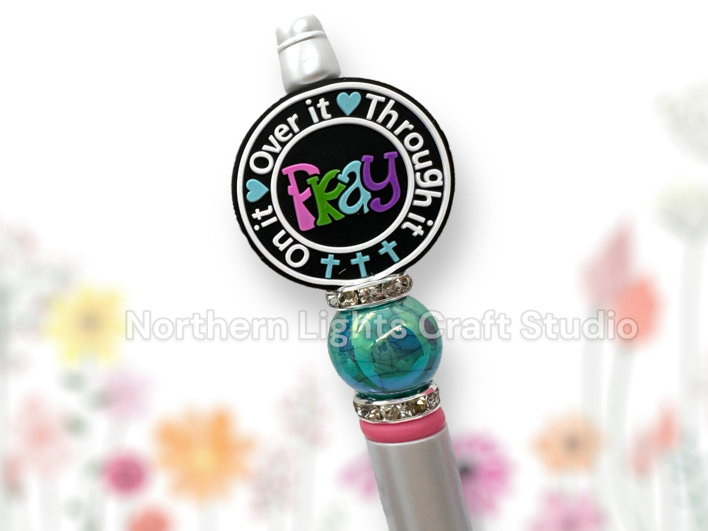 Custom Beaded Faith Pen, Faith Over Fear Gift, Pray Through It, Bling Faith Pen, With God All Things Are Possible Pen, Fear Not