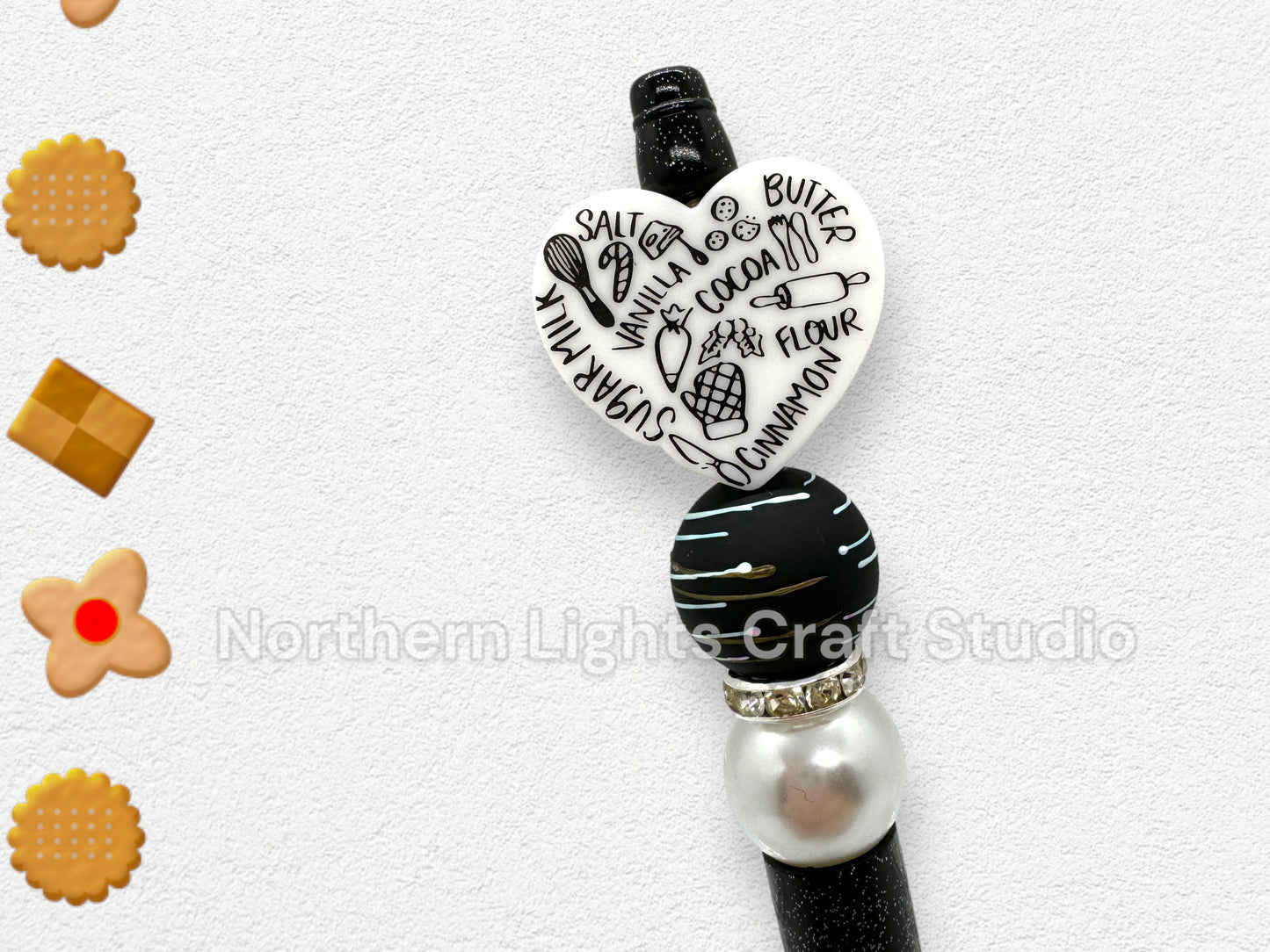 Gingerbread Pen, Gingerbread Man, Gingerbread House, Beaded Gingerbread Pens, Stocking Stuffer, Gingerbread Tree, Gingerbread Gift Idea