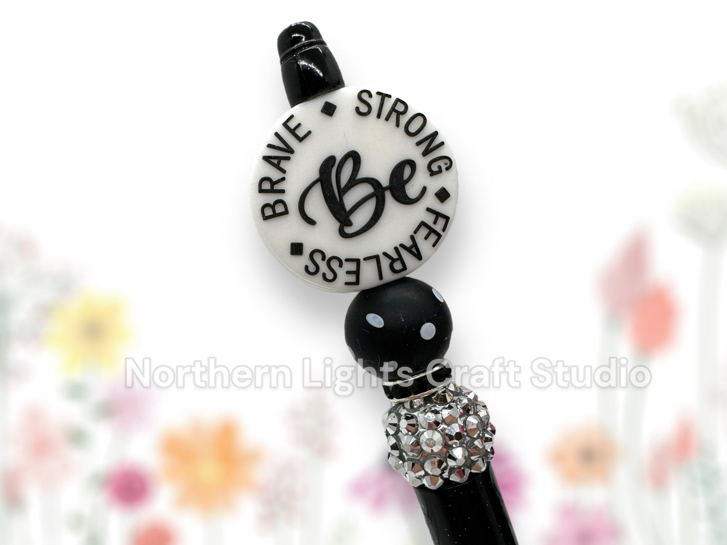 Custom Beaded Positivity Pen, Bling Pen, Mindset Gift, Worry Less, Be Kind, Read Good Books, Book Lover Gift, Bead Pen, Avid Reader