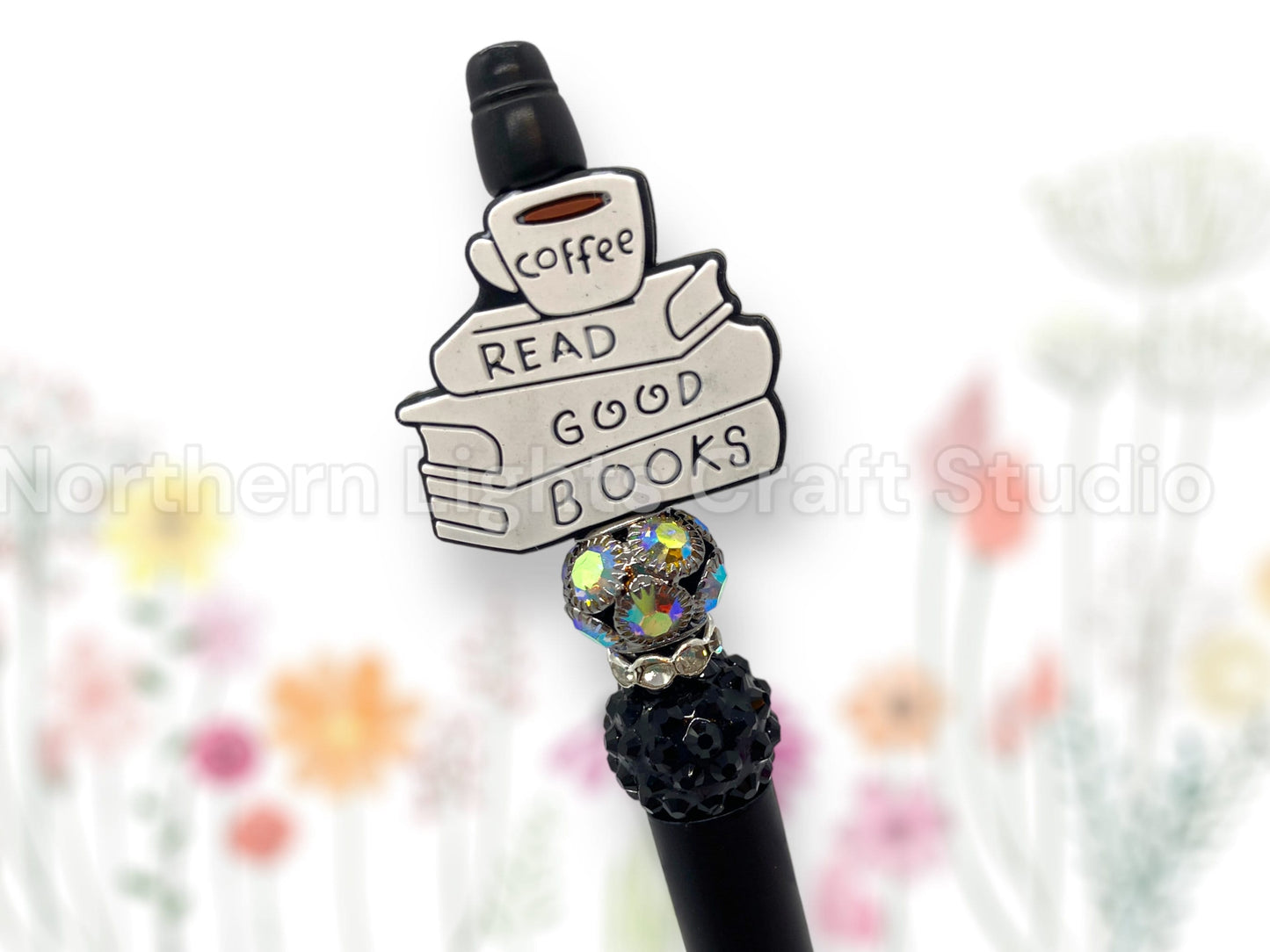 Custom Beaded Positivity Pen, Bling Pen, Mindset Gift, Worry Less, Be Kind, Read Good Books, Book Lover Gift, Bead Pen, Avid Reader