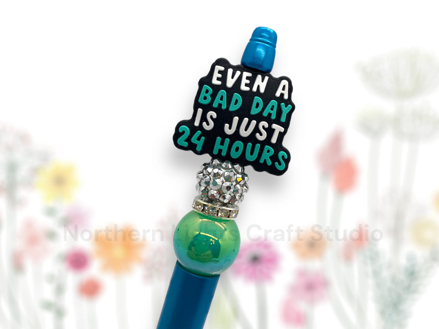 Custom Beaded Pen, Kindness Gift, Positive Attitude, Don't Quit, Silicone Bead Pen, Stocking Stuffer Pen, Encouragement Gift, You are Worthy