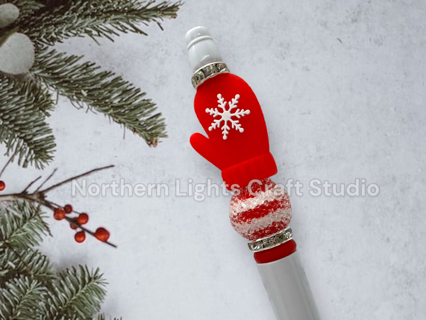 Beaded Mitten Pens, Custom Beaded Mitten Pen, Winter Mitten Gift, Stocking Stuffer Ideas, Baby It's Cold Outside, Rhinestone Mitten Pen