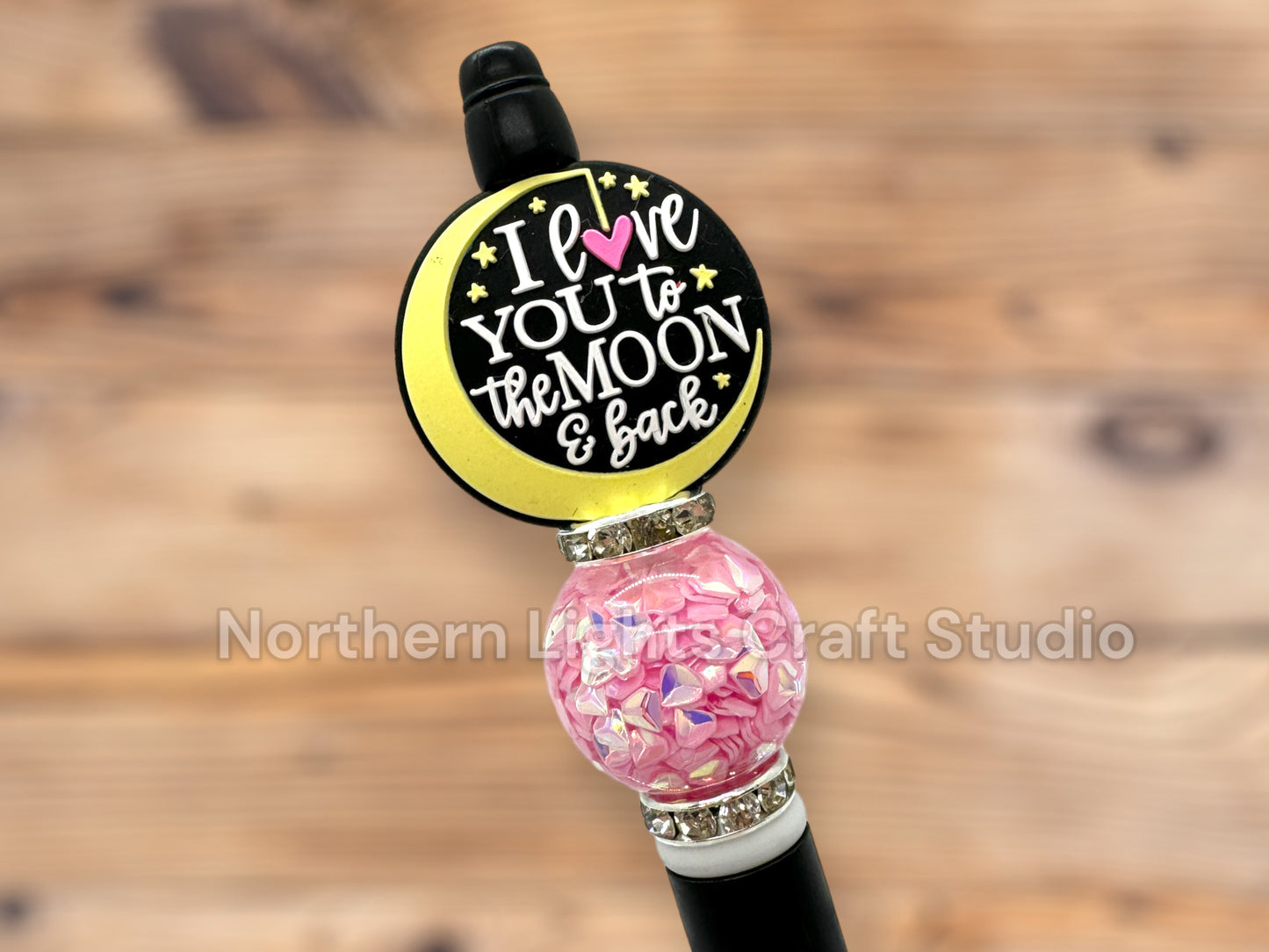 Custom Beaded I Love You to the Moon and Back Pen