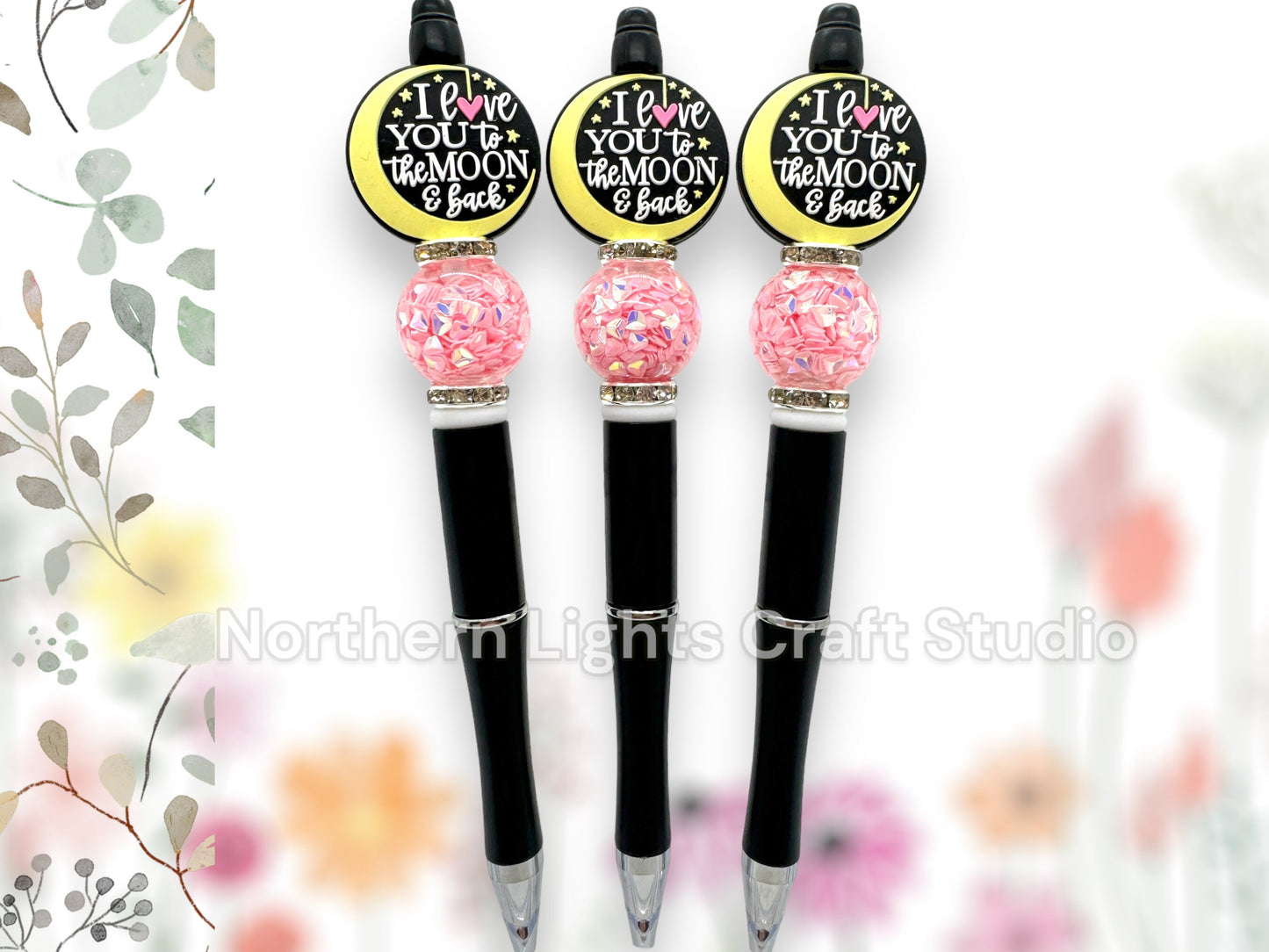 Custom Beaded I Love You to the Moon and Back Pen