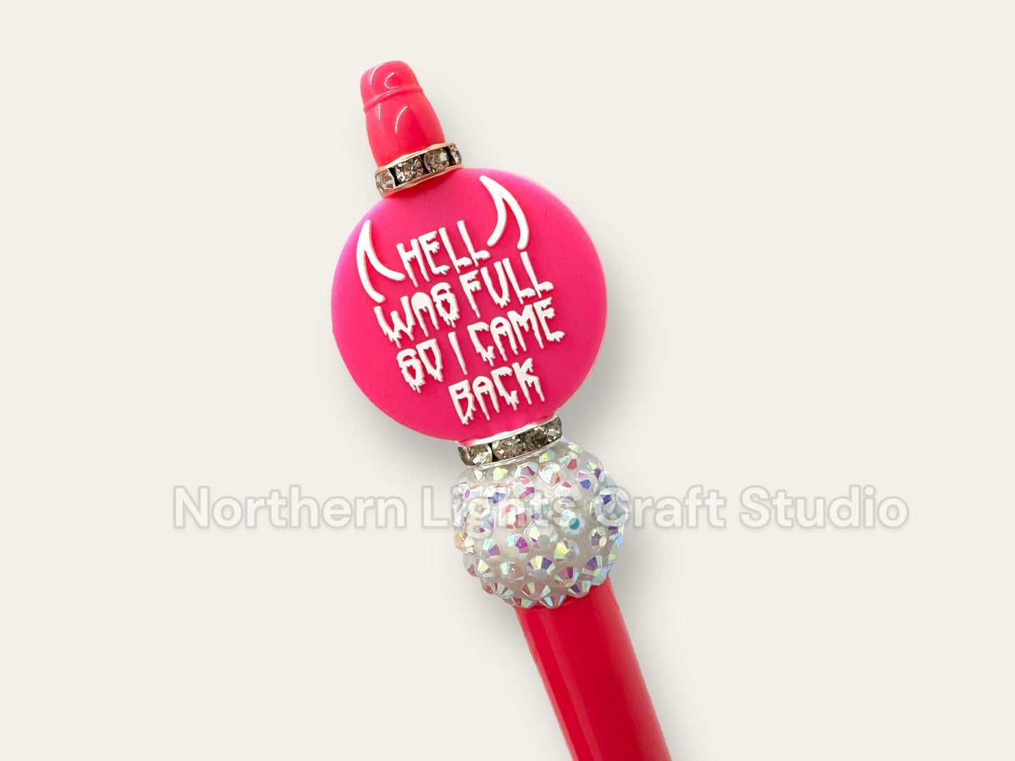 Custom Beaded Sarcastic Pen