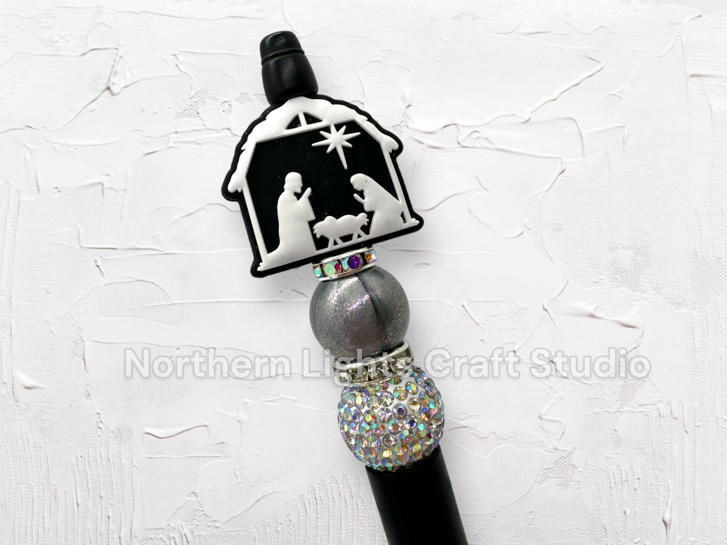 Custom Beaded Nativity Pen, Christmas Nativity Gift, Jesus is the Reason for the Season Pen, Nativity True Story, Jesus