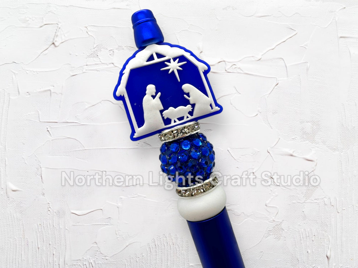 Custom Beaded Nativity Pen, Christmas Nativity Gift, Jesus is the Reason for the Season Pen, Nativity True Story, Jesus