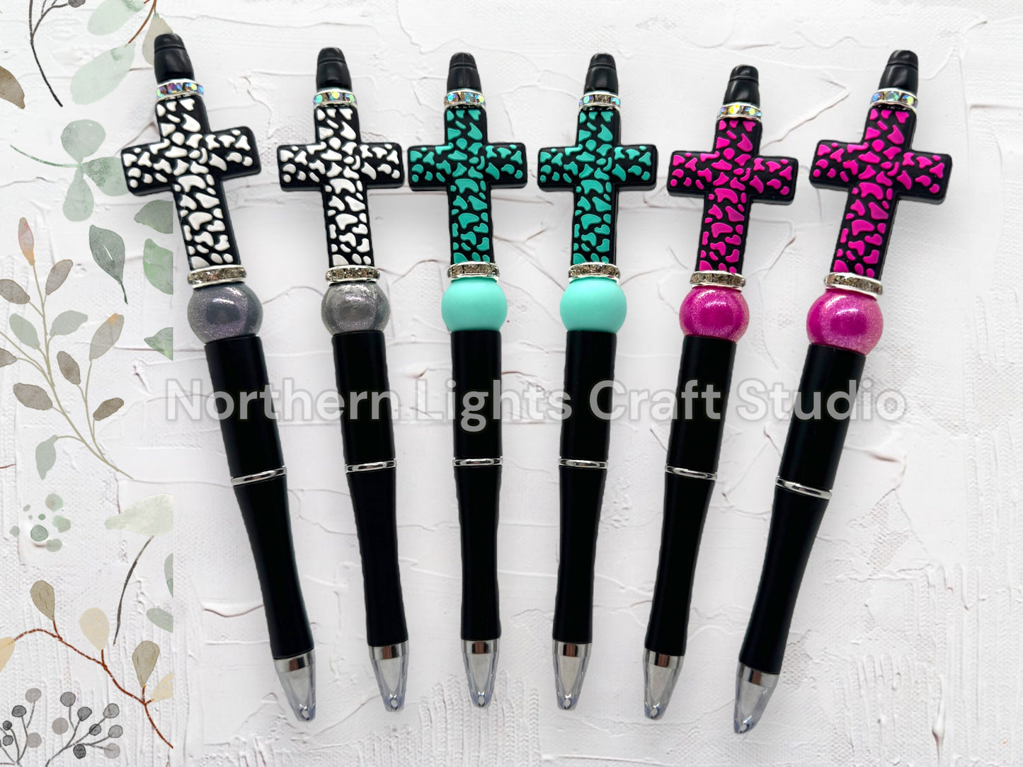 Custom Beaded Cross Pen