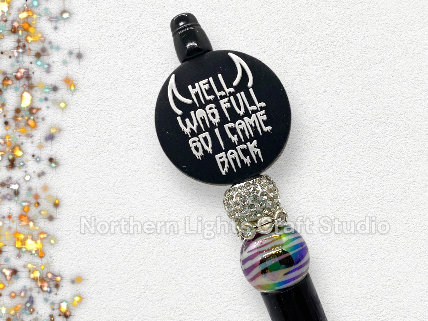 Custom Beaded Sarcastic Pen