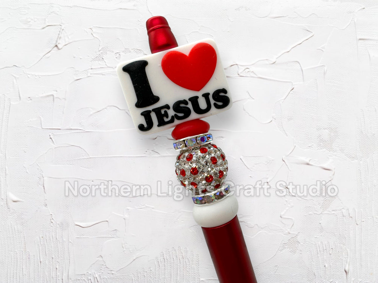 Custom Beaded Faith Pens, Silicone Faith Cross Pen, Beaded I Love Jesus Pen, Custom Not Today Satan Focal Beaded Pen