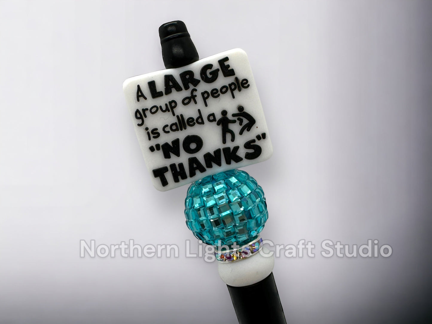 Custom Beaded Anti-Social and Anxiety Pen, Bling Pens, I Hate People Pen, Sarcastic Pen, Sassy Pens, Anti-Social Pen, Attitude Pens