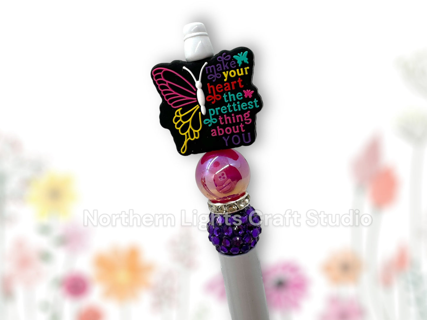 Beaded Positivity Pen, You are Worthy You are Loved, Be Yourself Everyone Else is Taken, Do What Makes You Happy