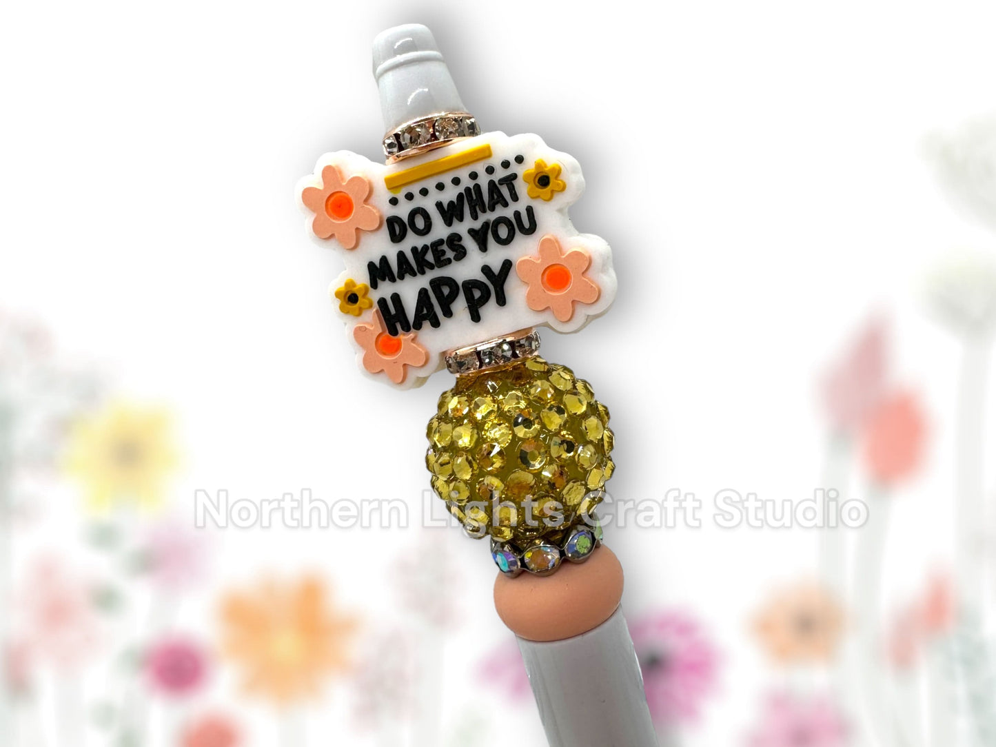 Beaded Positivity Pen, You are Worthy You are Loved, Be Yourself Everyone Else is Taken, Do What Makes You Happy
