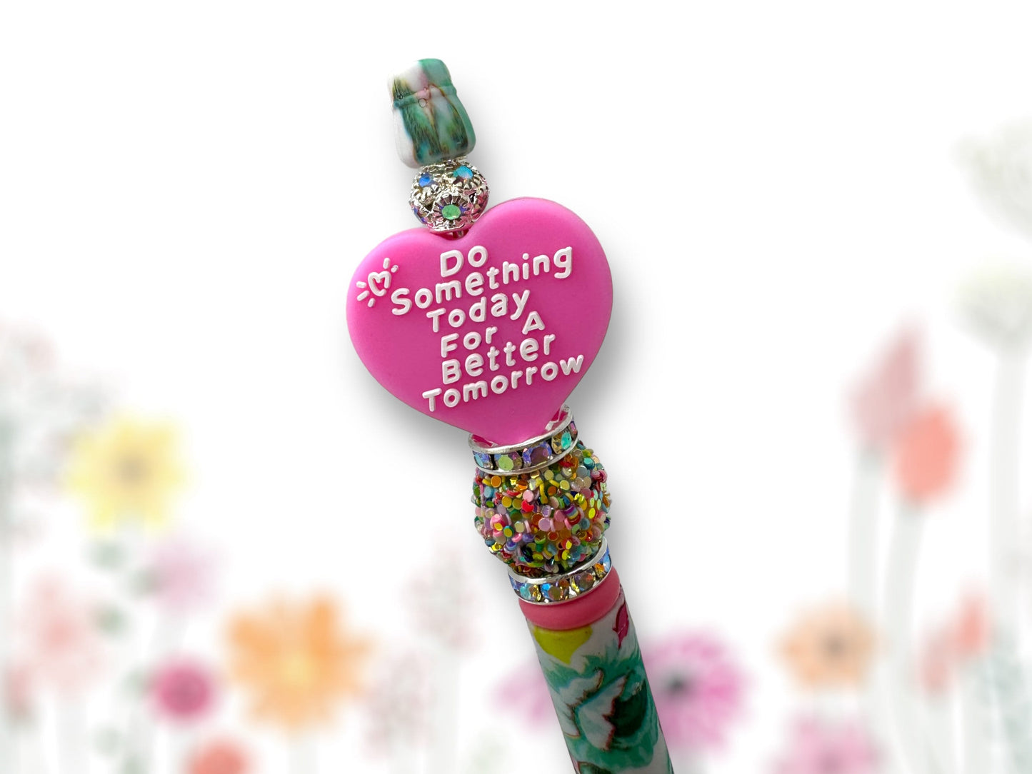 Beaded Positivity Pen, You are Worthy You are Loved, Be Yourself Everyone Else is Taken, Do What Makes You Happy