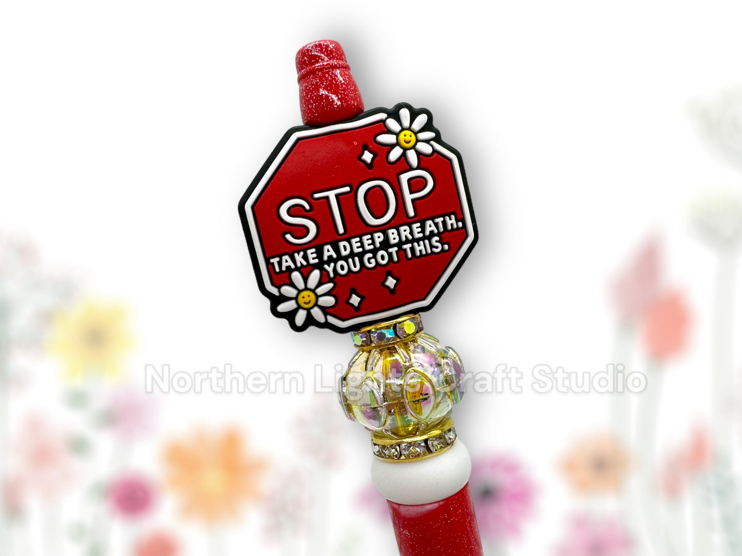 Beaded Positive Mindset Pen, You are Not Alone, Choose Joy, Kinda Sweet Kinda Savage, Take a Deep Breath, Don't Be So Hard on Yourself