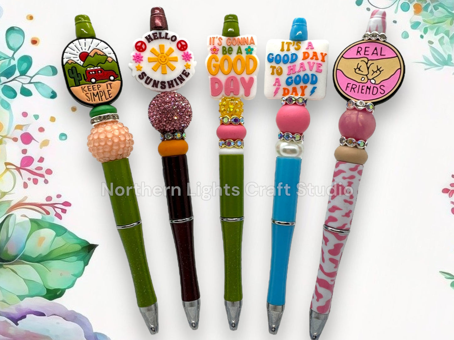 Beaded Positivity Pen, Encouragement Gift, Reflection Pen, Keep It Simple, Hello Sunshine, It's Gonna Be A Good Day, Friendship Pen, Be Kind