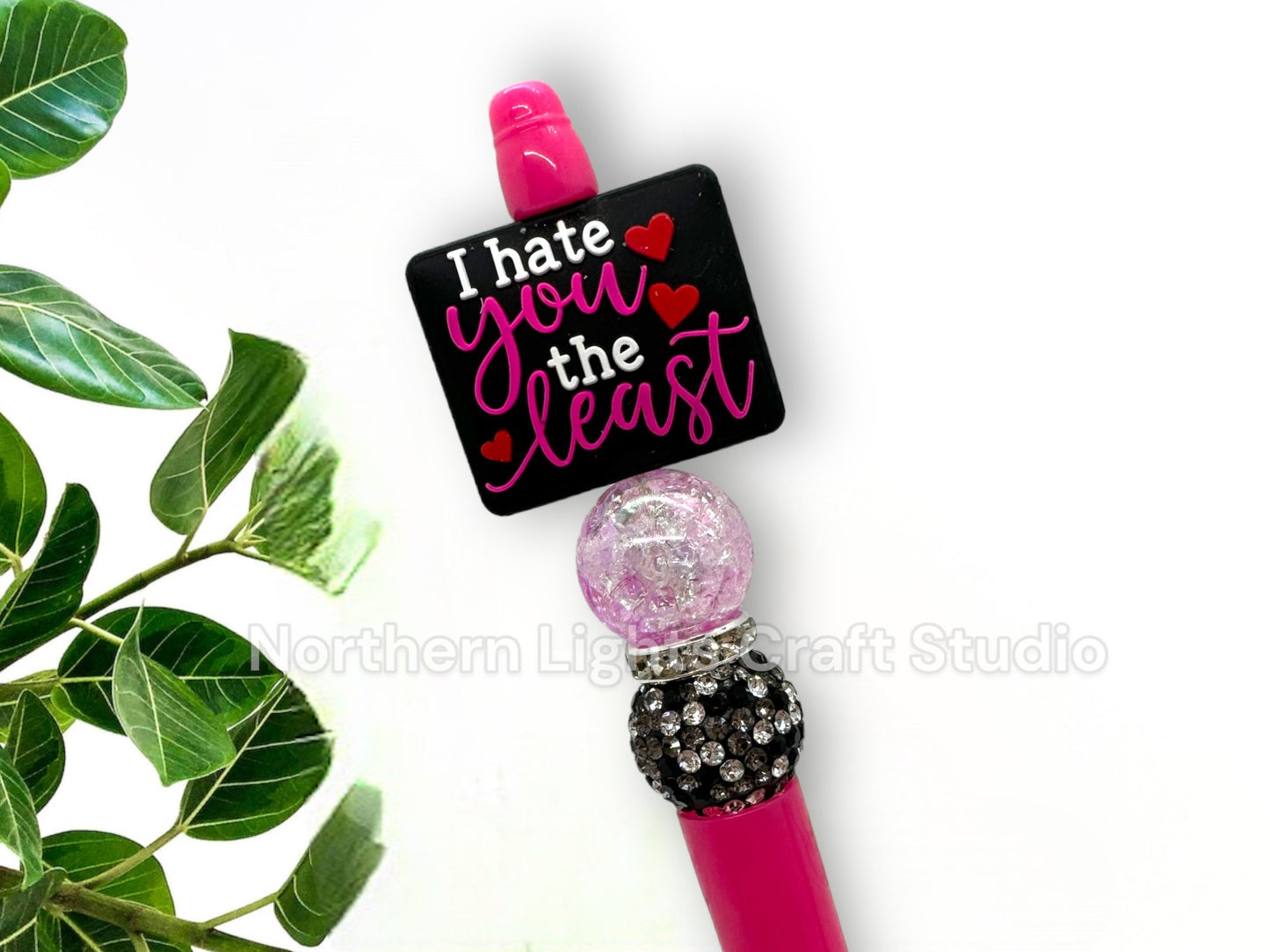 Custom Beaded Sarcastic Pens, I Know Things, Have the Day You Deserve, Struggle Bus, I Wish Everyone Had Brains, I Hate You The Least