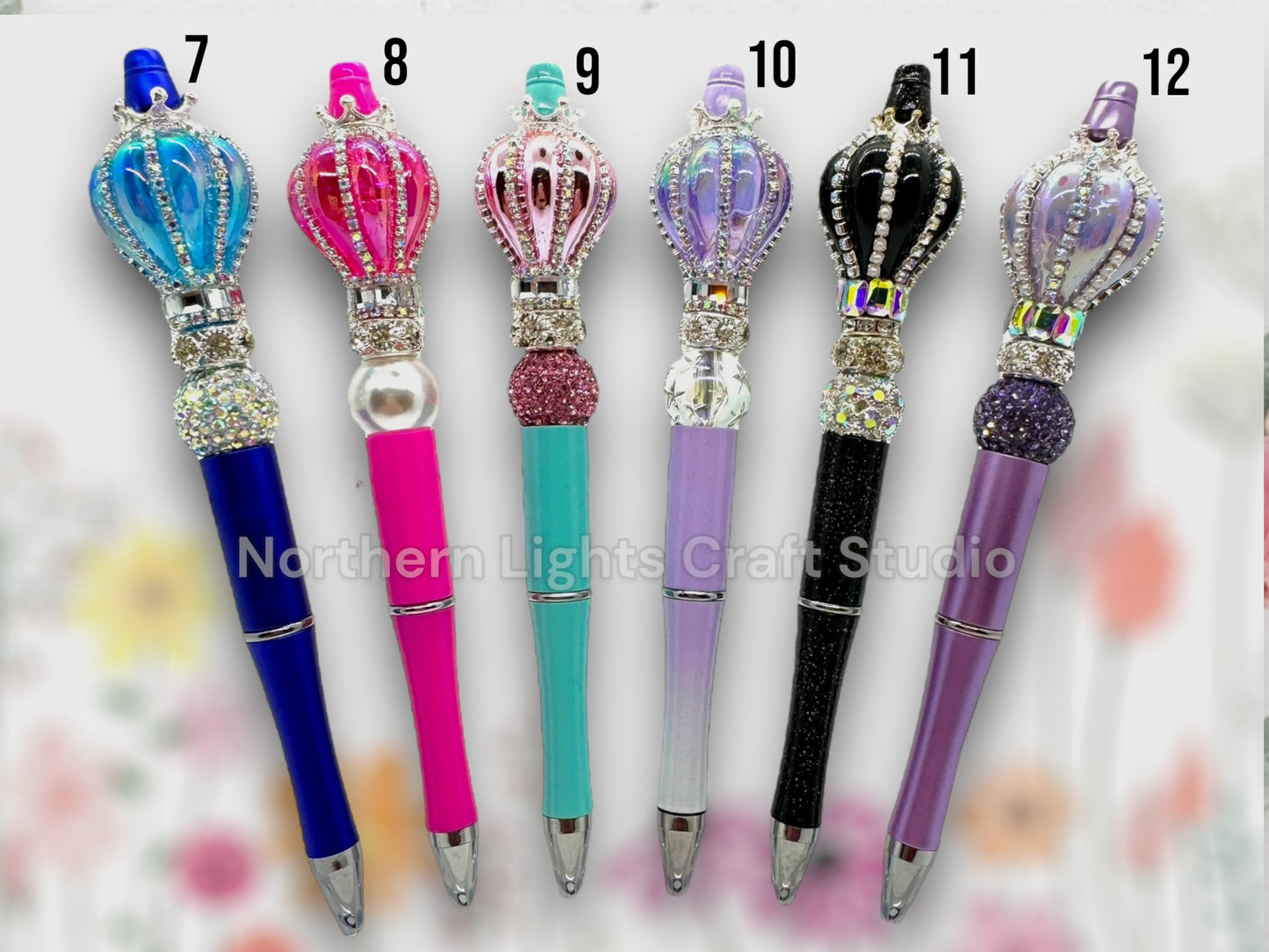 Custom Beaded Balloon Pen, Fancy Pen, Fancy Bead Pen, Glam Pen, Rhinestone Balloon Pen - Scroll through photos to see all options, Bling Pen