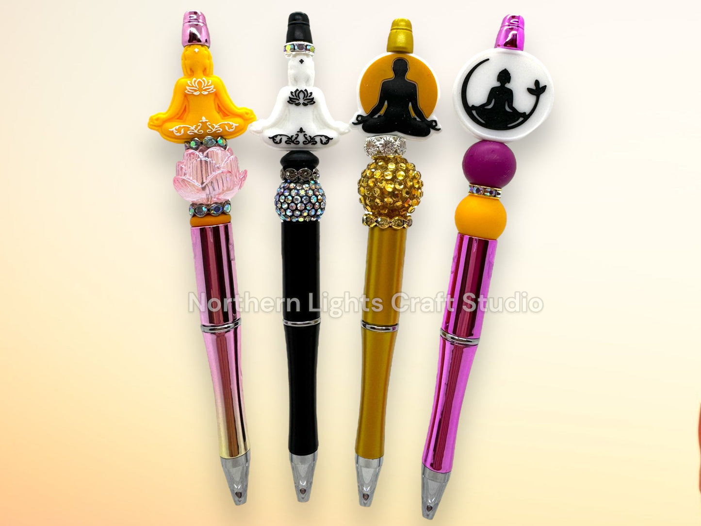 Custom Beaded Buddha Pen, Meditation Gift, Buddha Meditation Pen, Buddha Gift, Lotus Pen, Enlightenment Pen