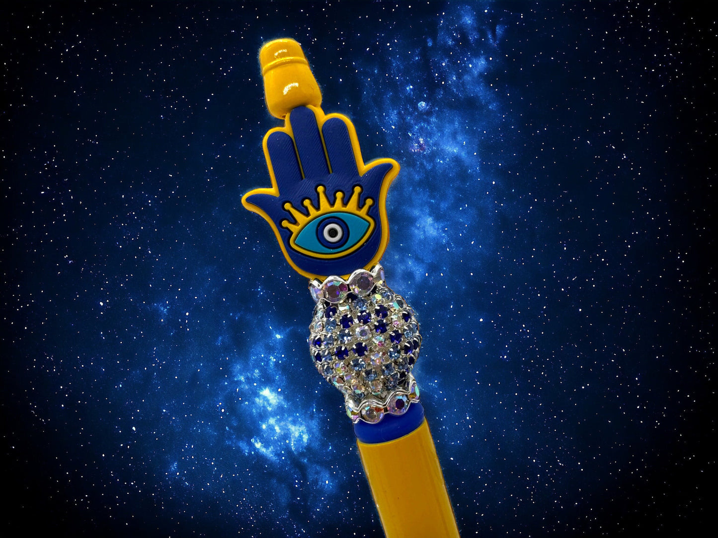Custom Beaded Evil Eye Charm Pen