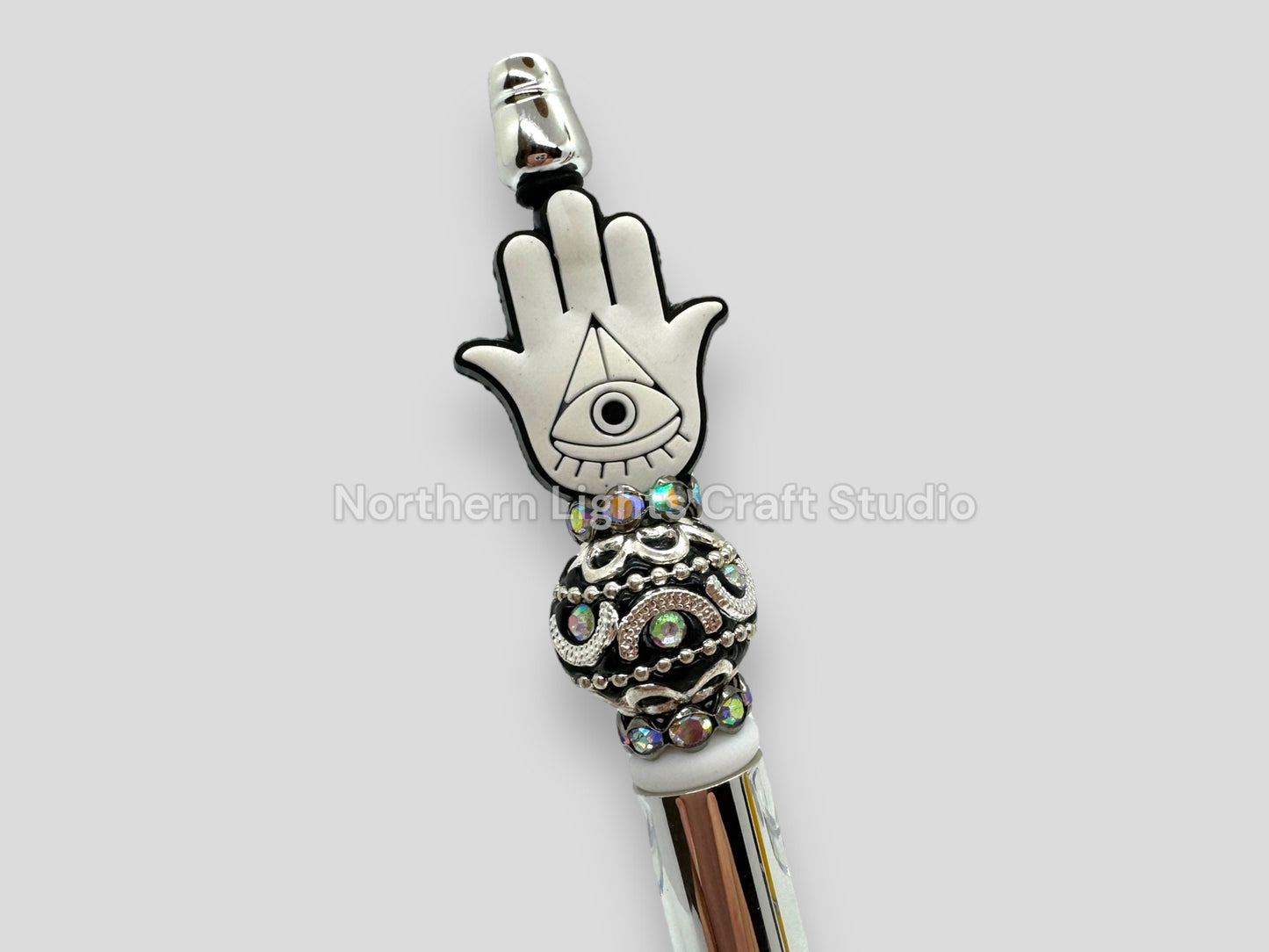 Custom Beaded Evil Eye Charm Pen
